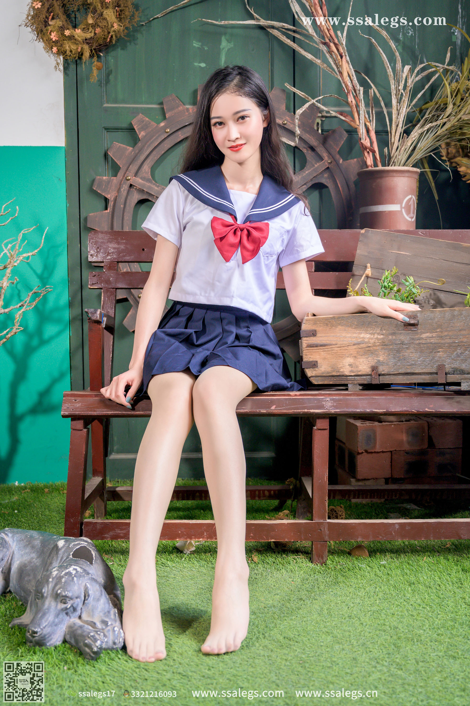 [SSA丝社]超清写真 No.421 漫漫 白色jk制服肉丝写真(上)