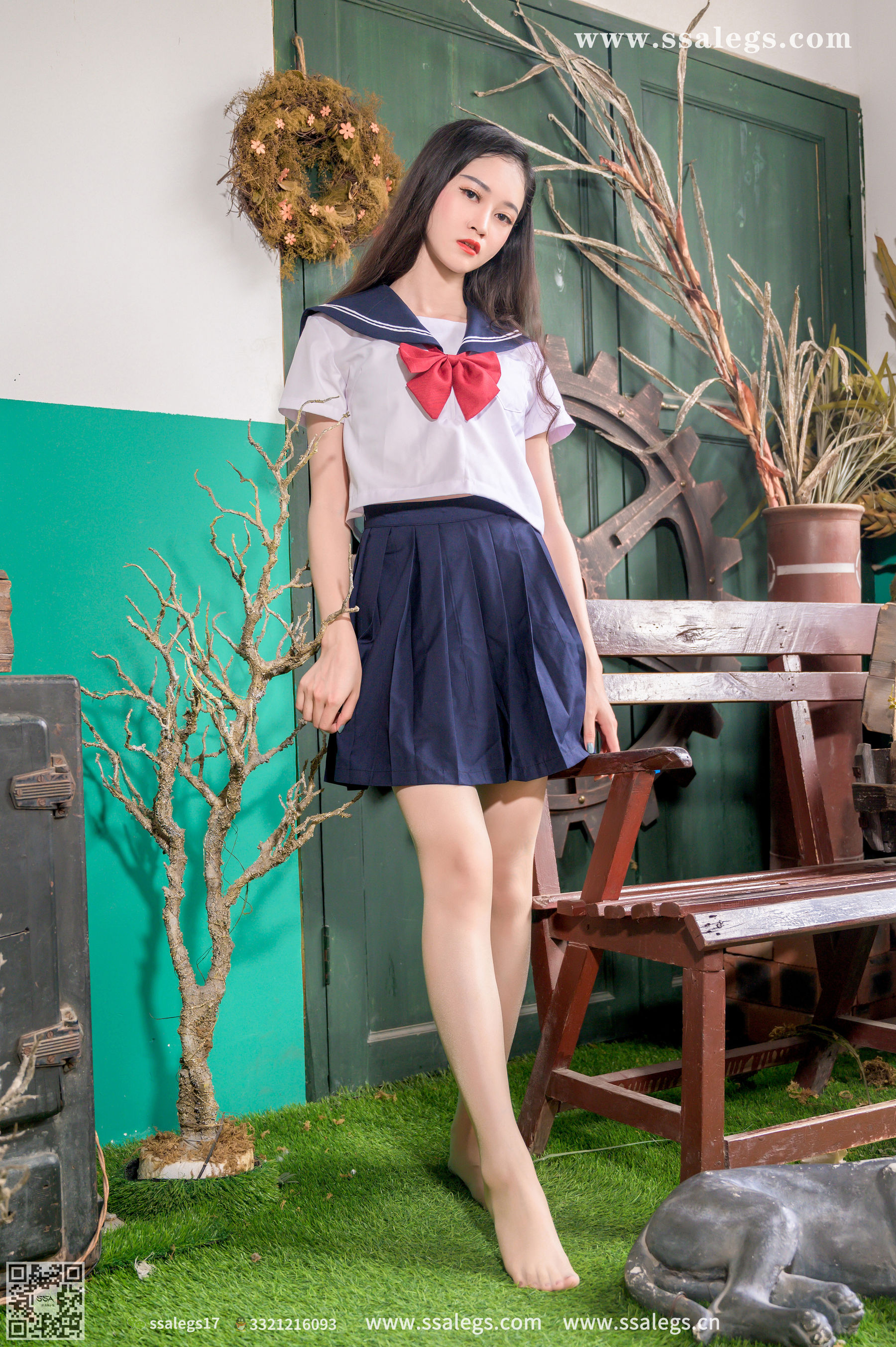[SSA丝社]超清写真 No.421 漫漫 白色jk制服肉丝写真(上)