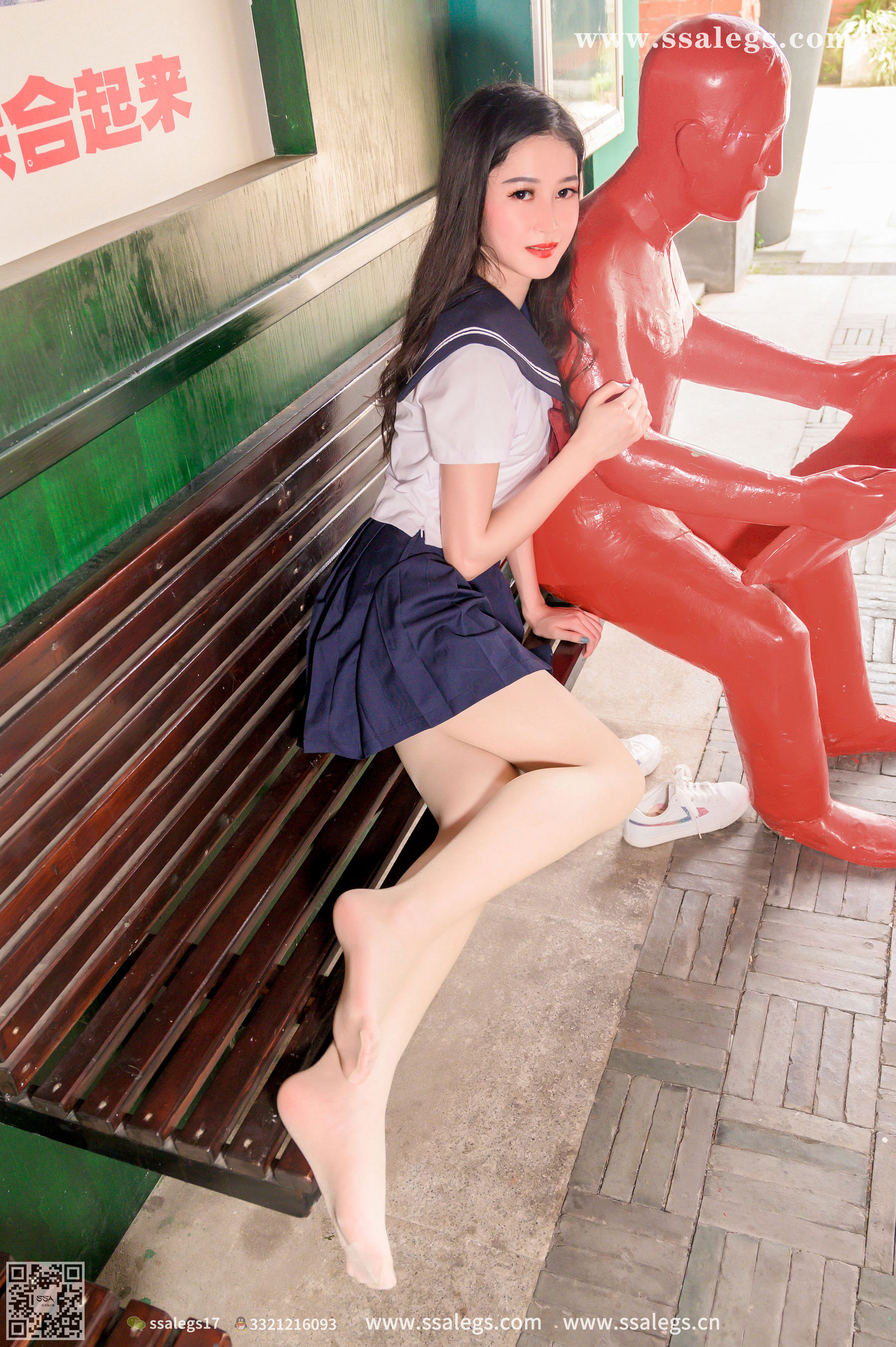 [SSA丝社]超清写真 No.422 漫漫 白色jk制服肉丝写真(下)