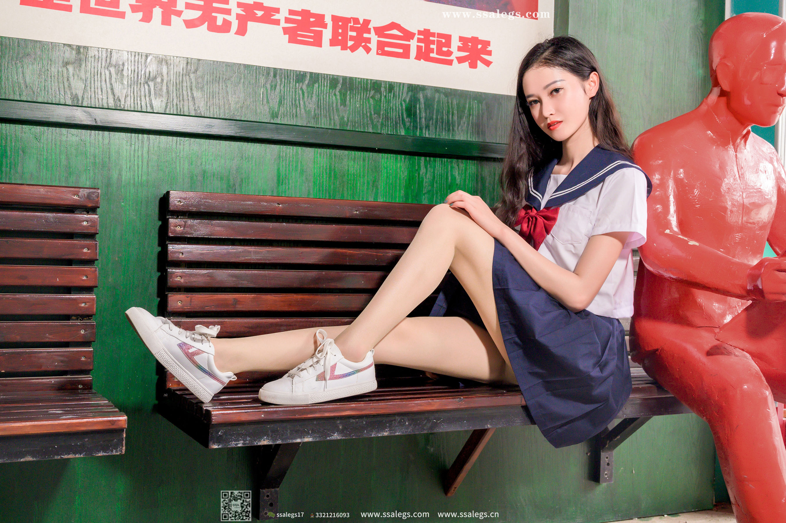 [SSA丝社]超清写真 No.422 漫漫 白色jk制服肉丝写真(下)