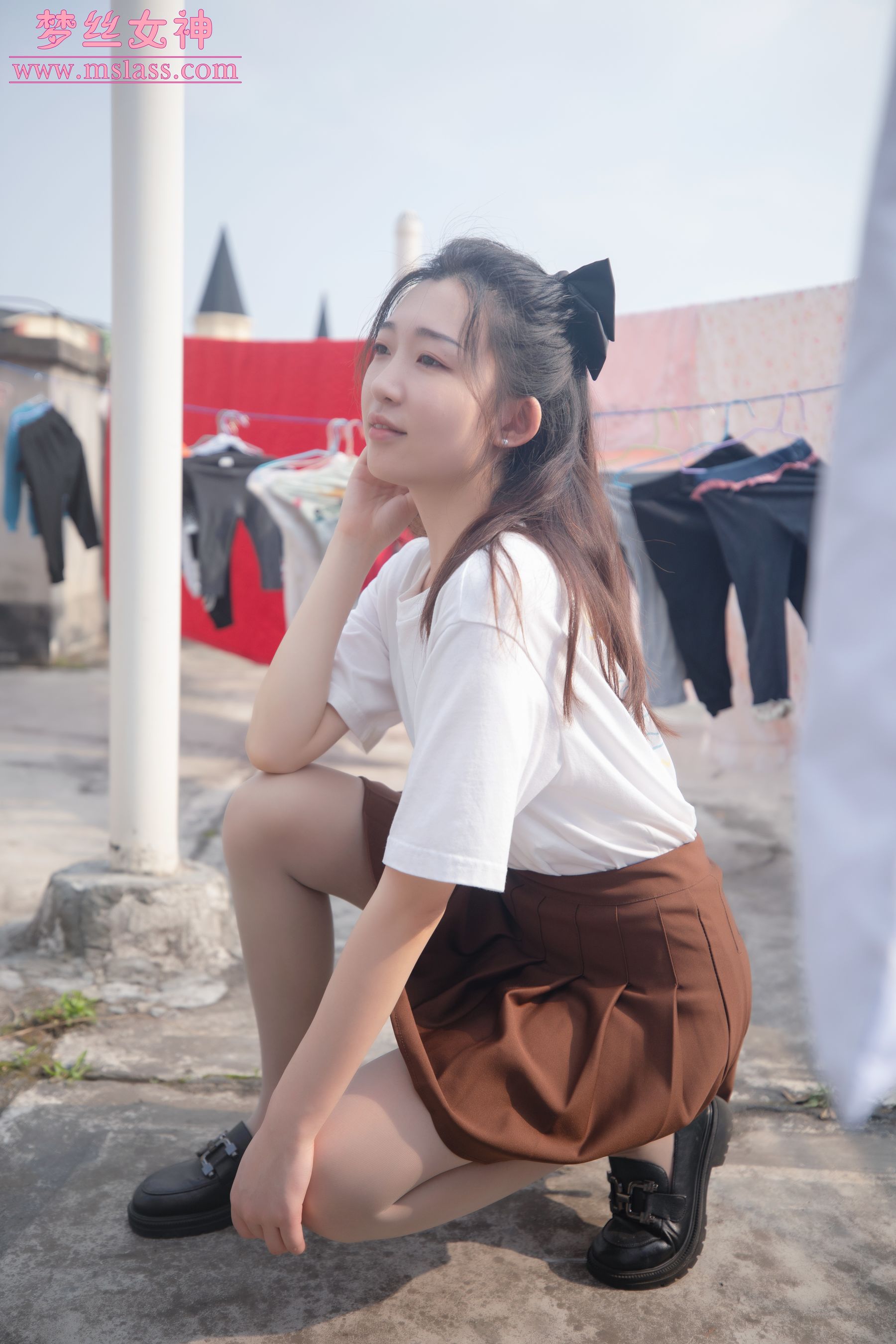 [梦丝女神MSLASS] 张小雪 丝袜JK小格调