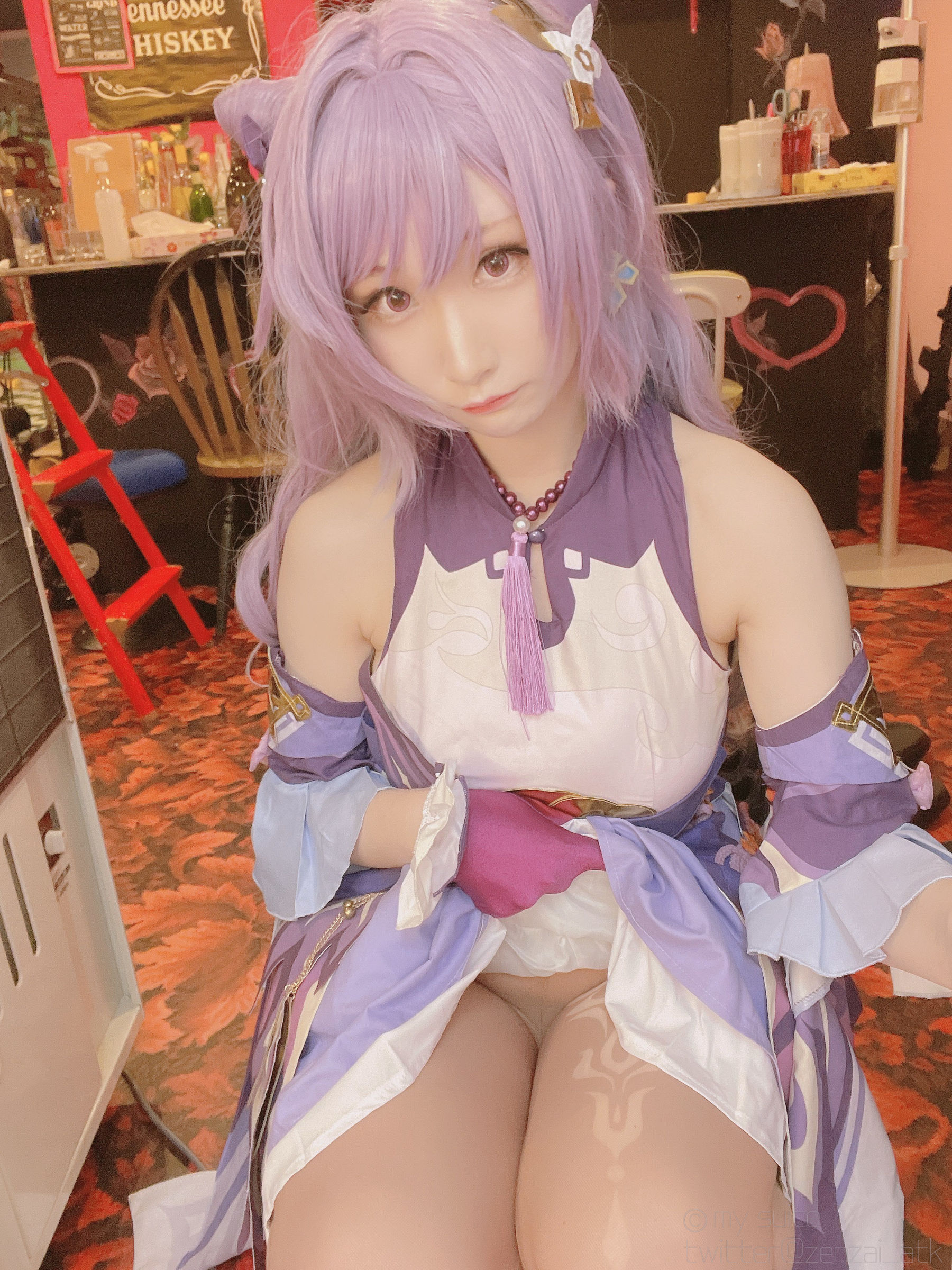 [福利COS] (Cosplay)[my suite] Atsuki あつき - Keqing 刻晴 (Genshin Impact)