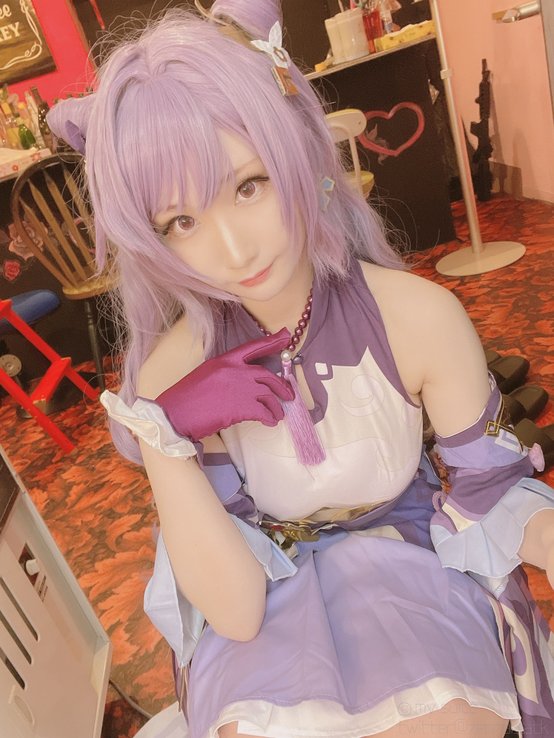 [福利COS] (Cosplay)[my suite] Atsuki あつき - Keqing 刻晴 (Genshin Impact)