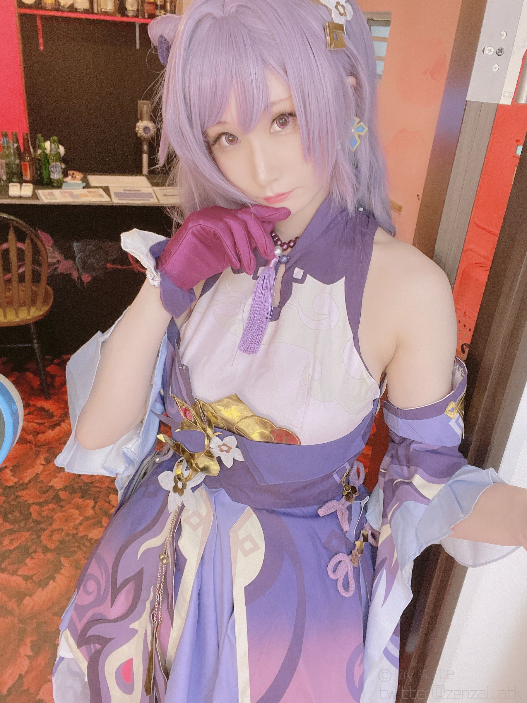 [福利COS] (Cosplay)[my suite] Atsuki あつき - Keqing 刻晴 (Genshin Impact)