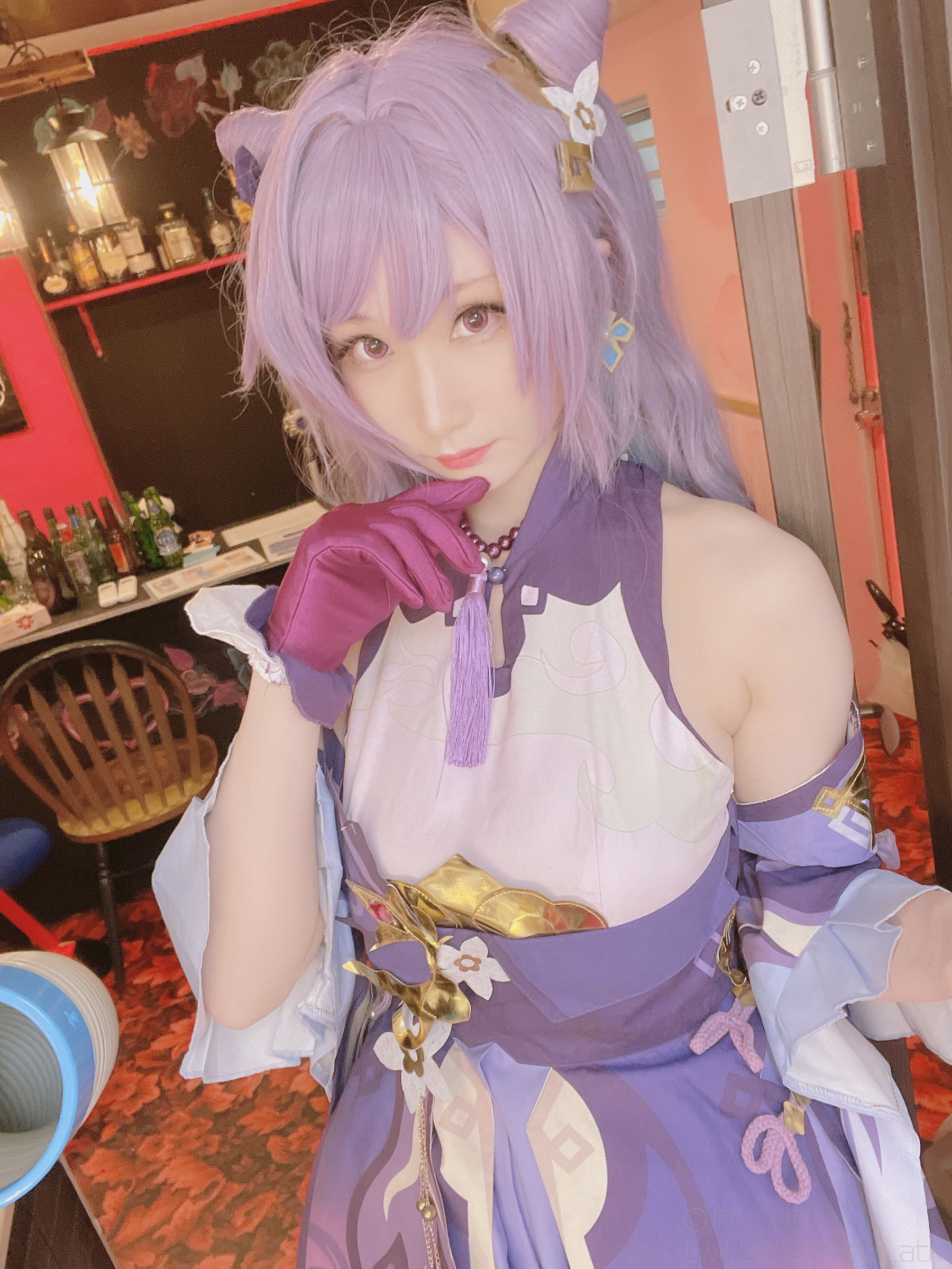 [福利COS] (Cosplay)[my suite] Atsuki あつき - Keqing 刻晴 (Genshin Impact)