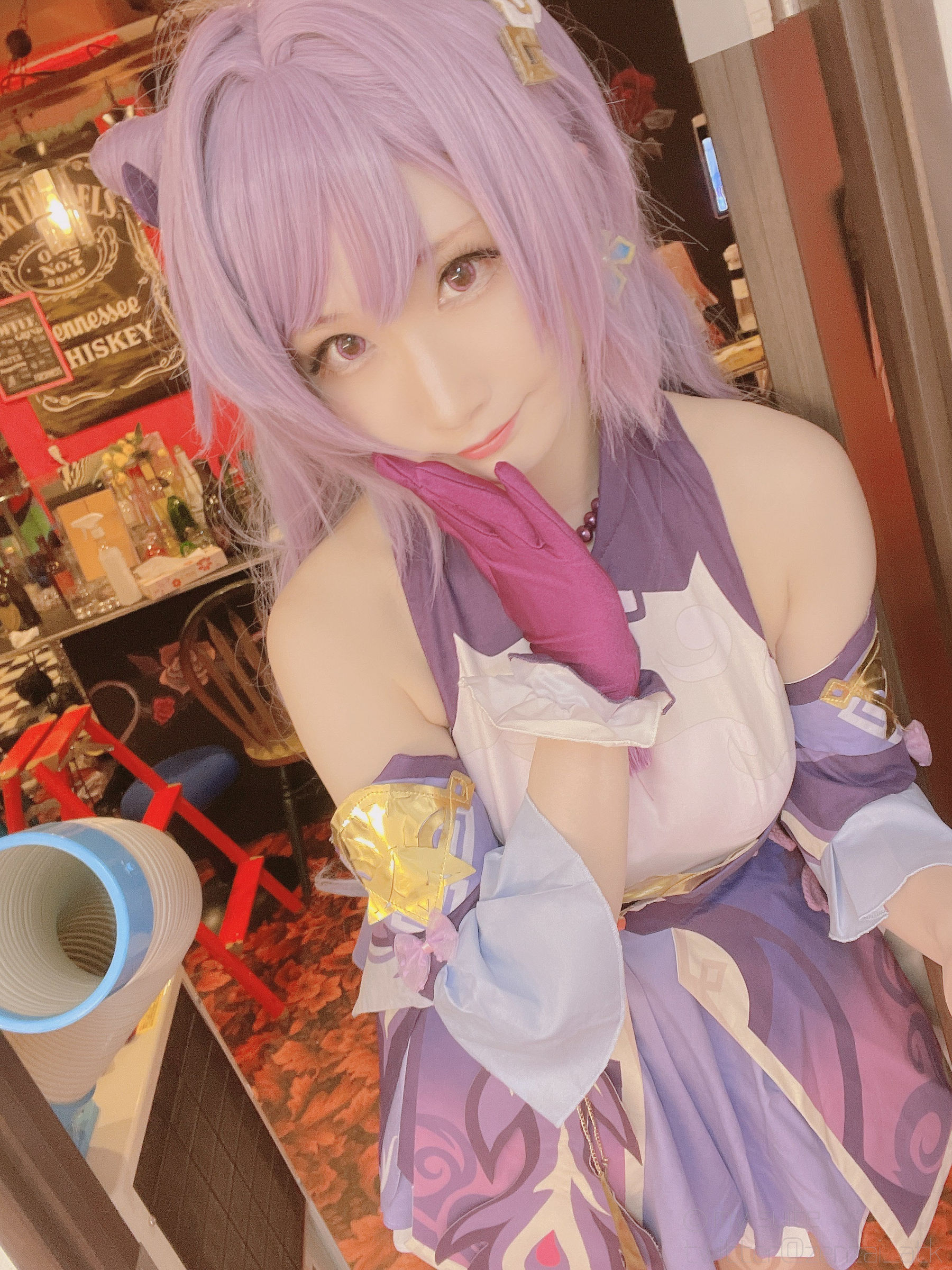 [福利COS] (Cosplay)[my suite] Atsuki あつき - Keqing 刻晴 (Genshin Impact)