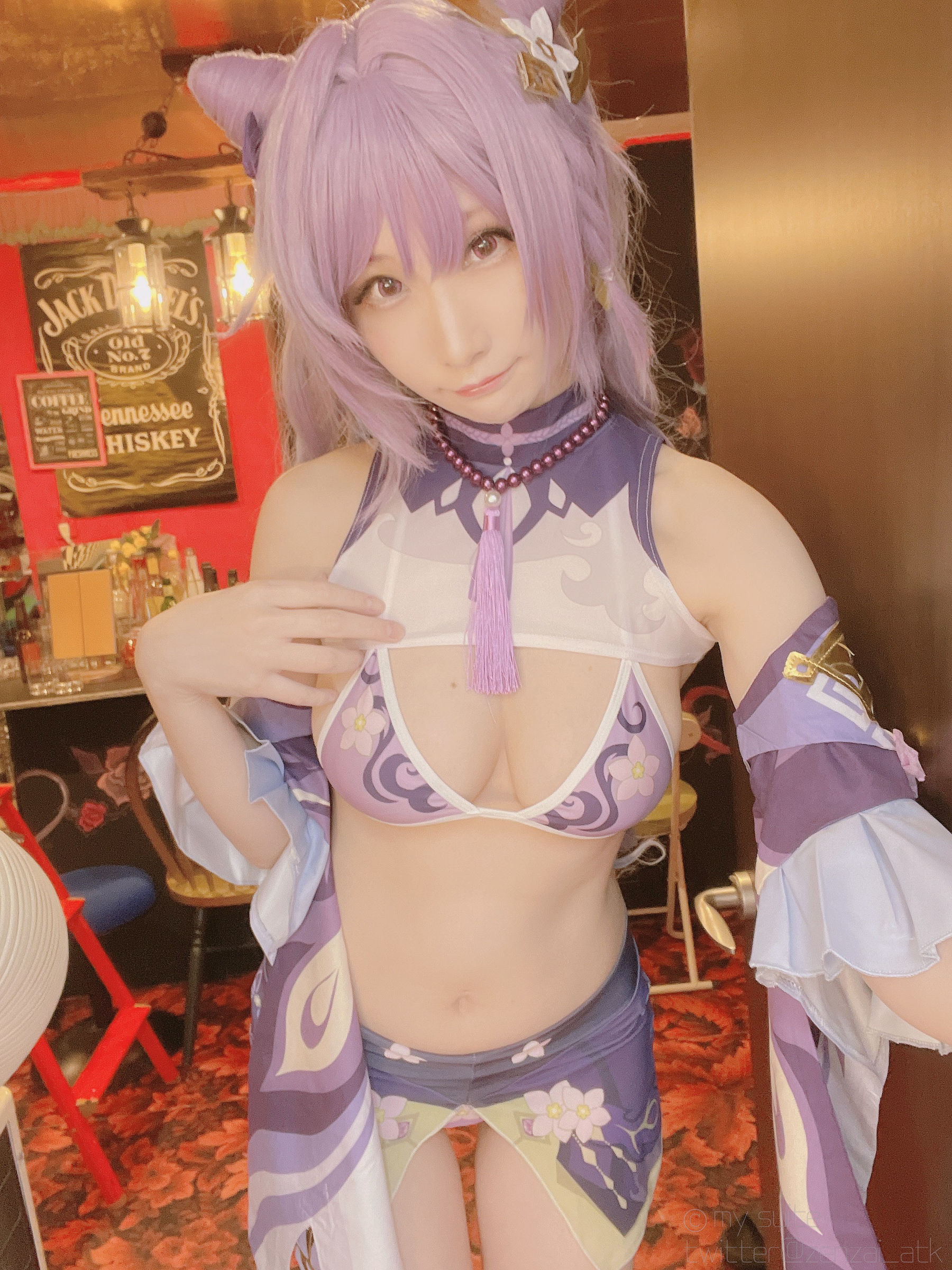 [福利COS] (Cosplay)[my suite] Atsuki あつき - Keqing 刻晴 (Genshin Impact)