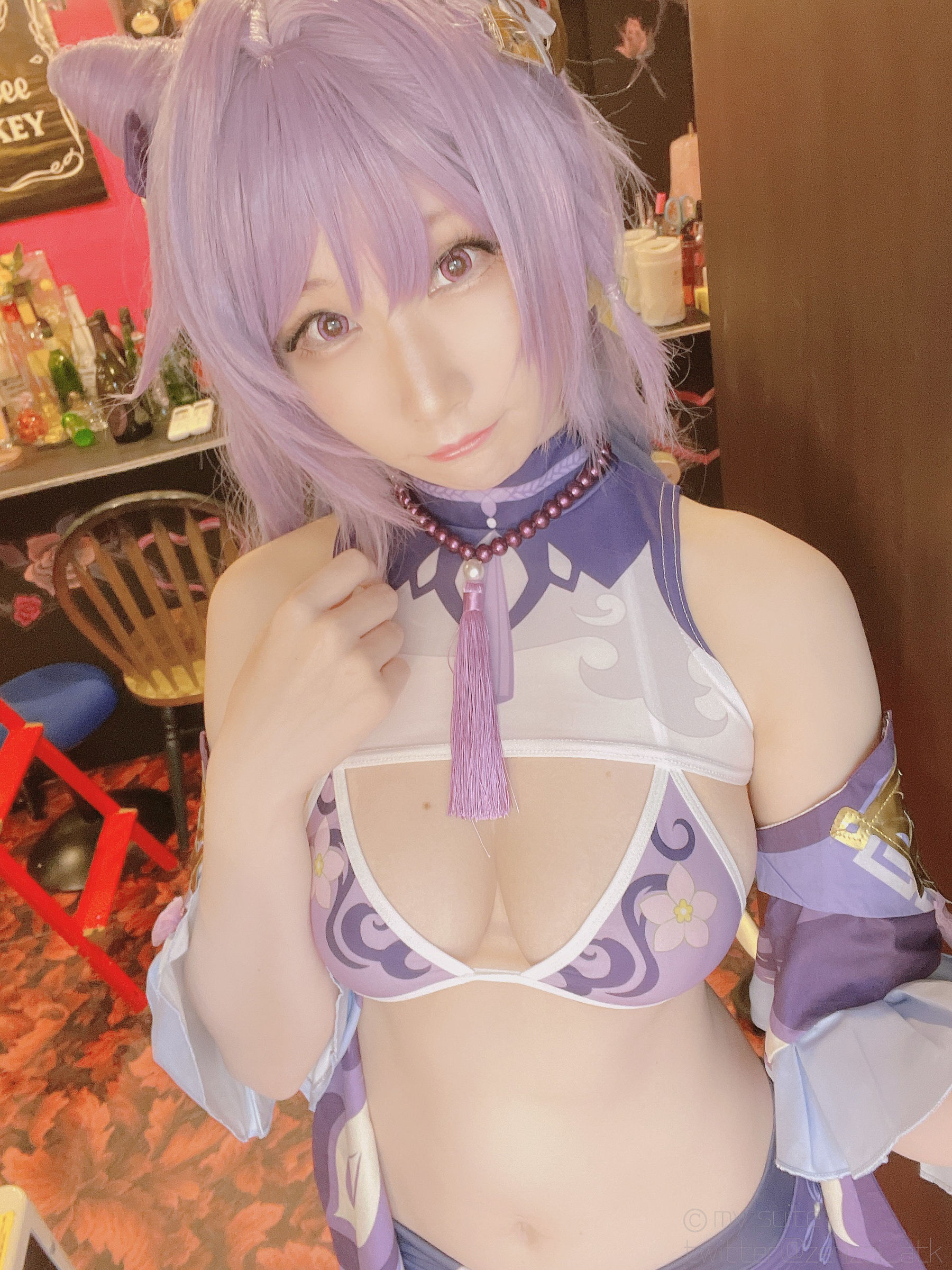 [福利COS] (Cosplay)[my suite] Atsuki あつき - Keqing 刻晴 (Genshin Impact)