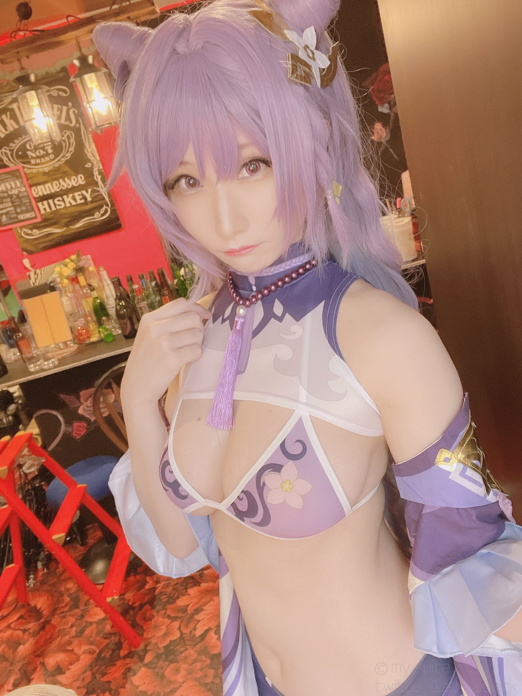 [福利COS] (Cosplay)[my suite] Atsuki あつき - Keqing 刻晴 (Genshin Impact)