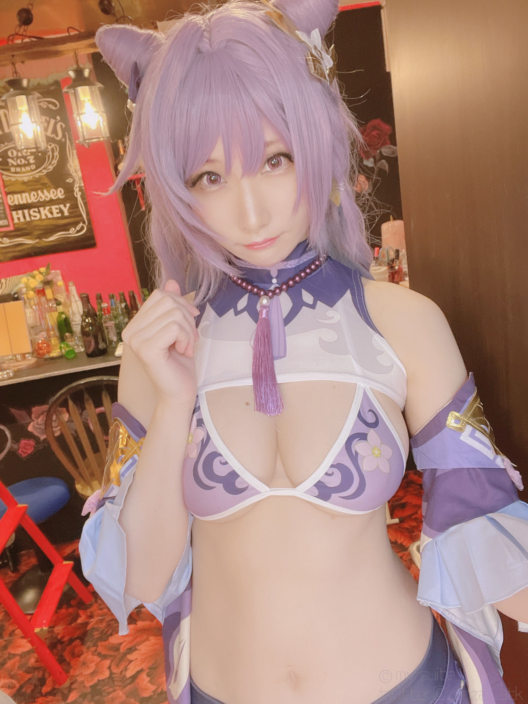 [福利COS] (Cosplay)[my suite] Atsuki あつき - Keqing 刻晴 (Genshin Impact)