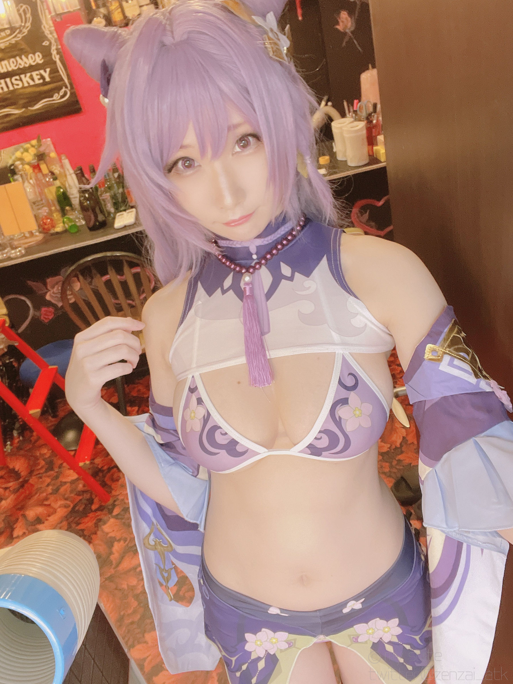 [福利COS] (Cosplay)[my suite] Atsuki あつき - Keqing 刻晴 (Genshin Impact)