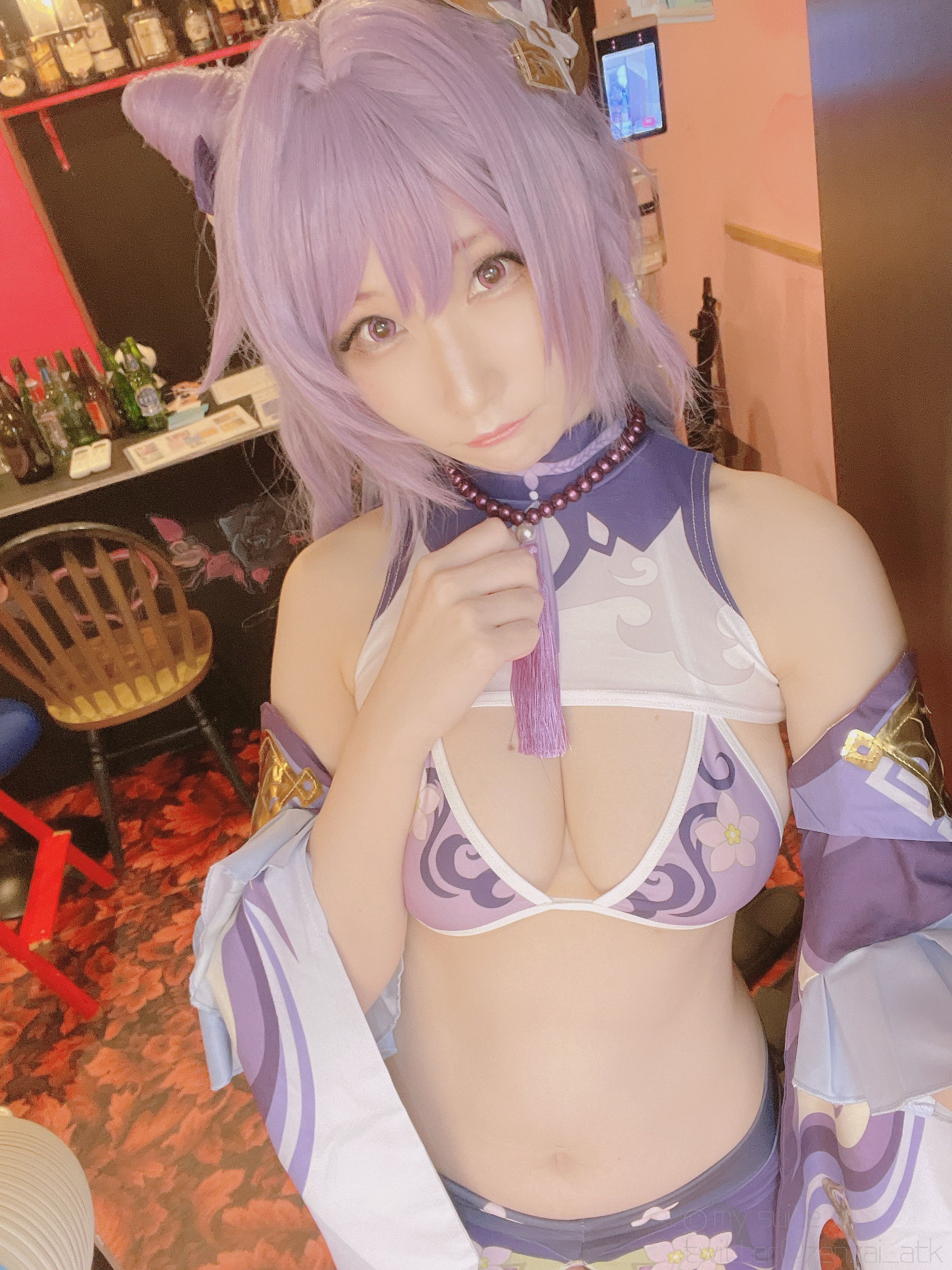 [福利COS] (Cosplay)[my suite] Atsuki あつき - Keqing 刻晴 (Genshin Impact)