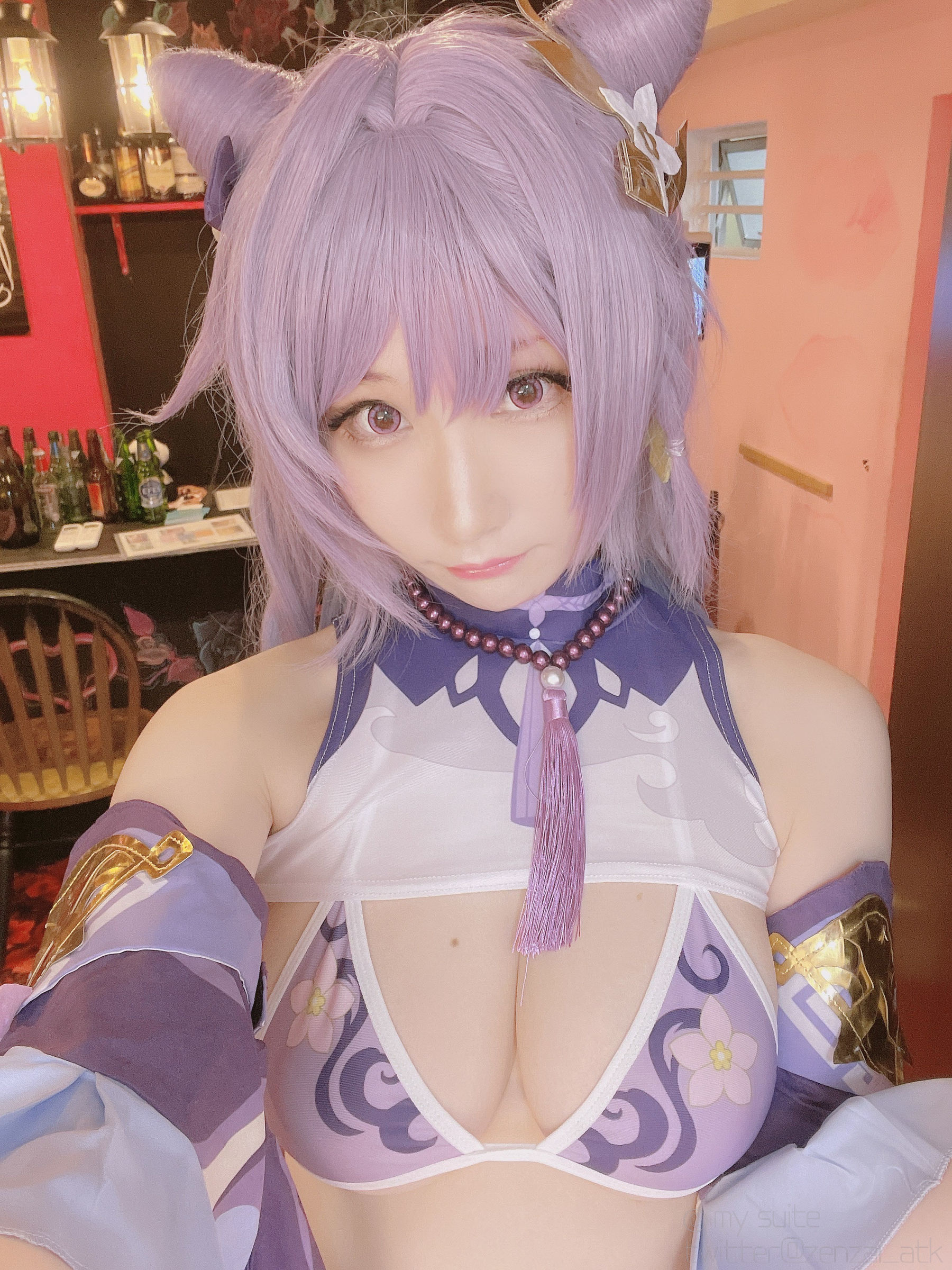 [福利COS] (Cosplay)[my suite] Atsuki あつき - Keqing 刻晴 (Genshin Impact)