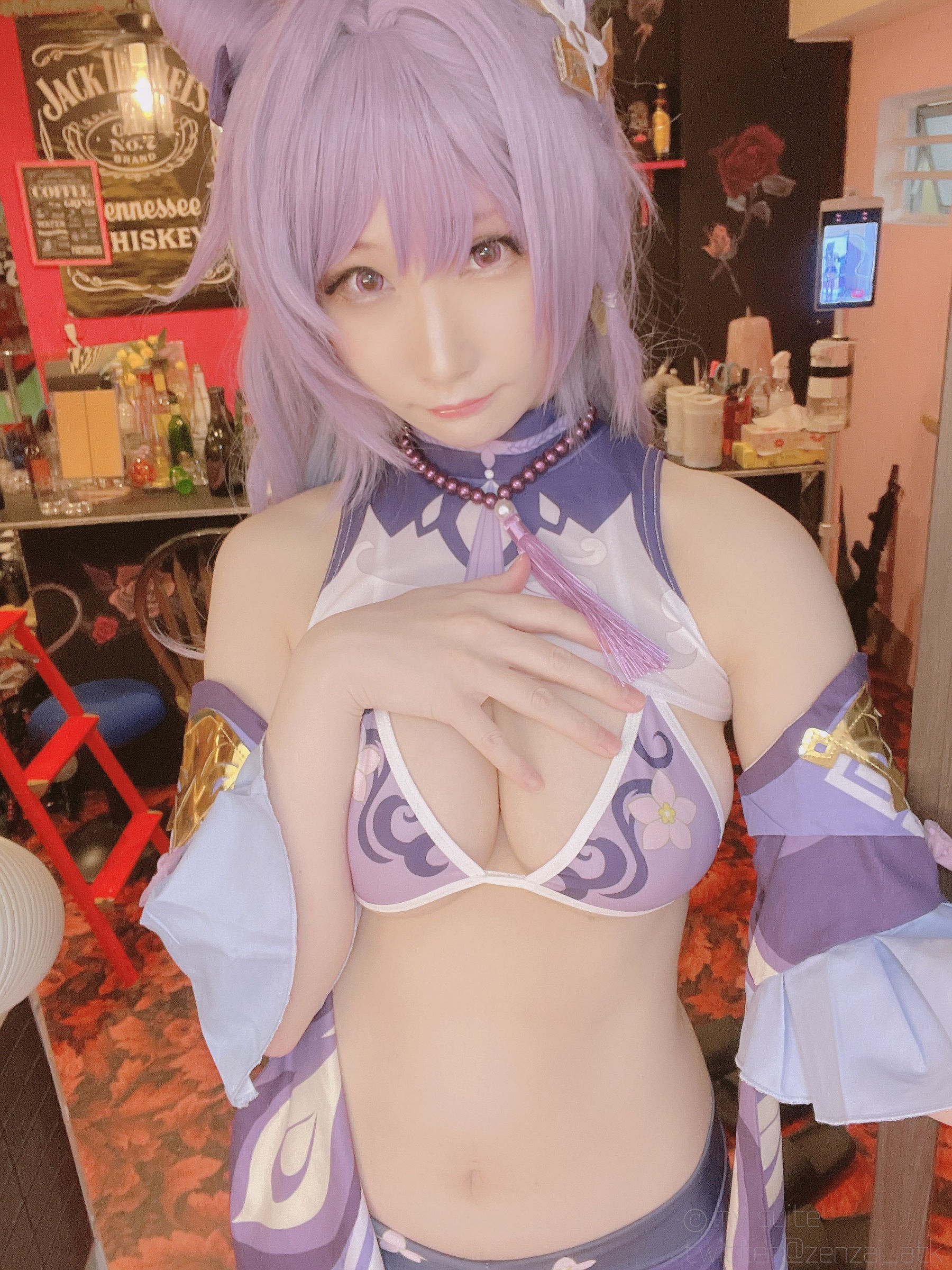 [福利COS] (Cosplay)[my suite] Atsuki あつき - Keqing 刻晴 (Genshin Impact)