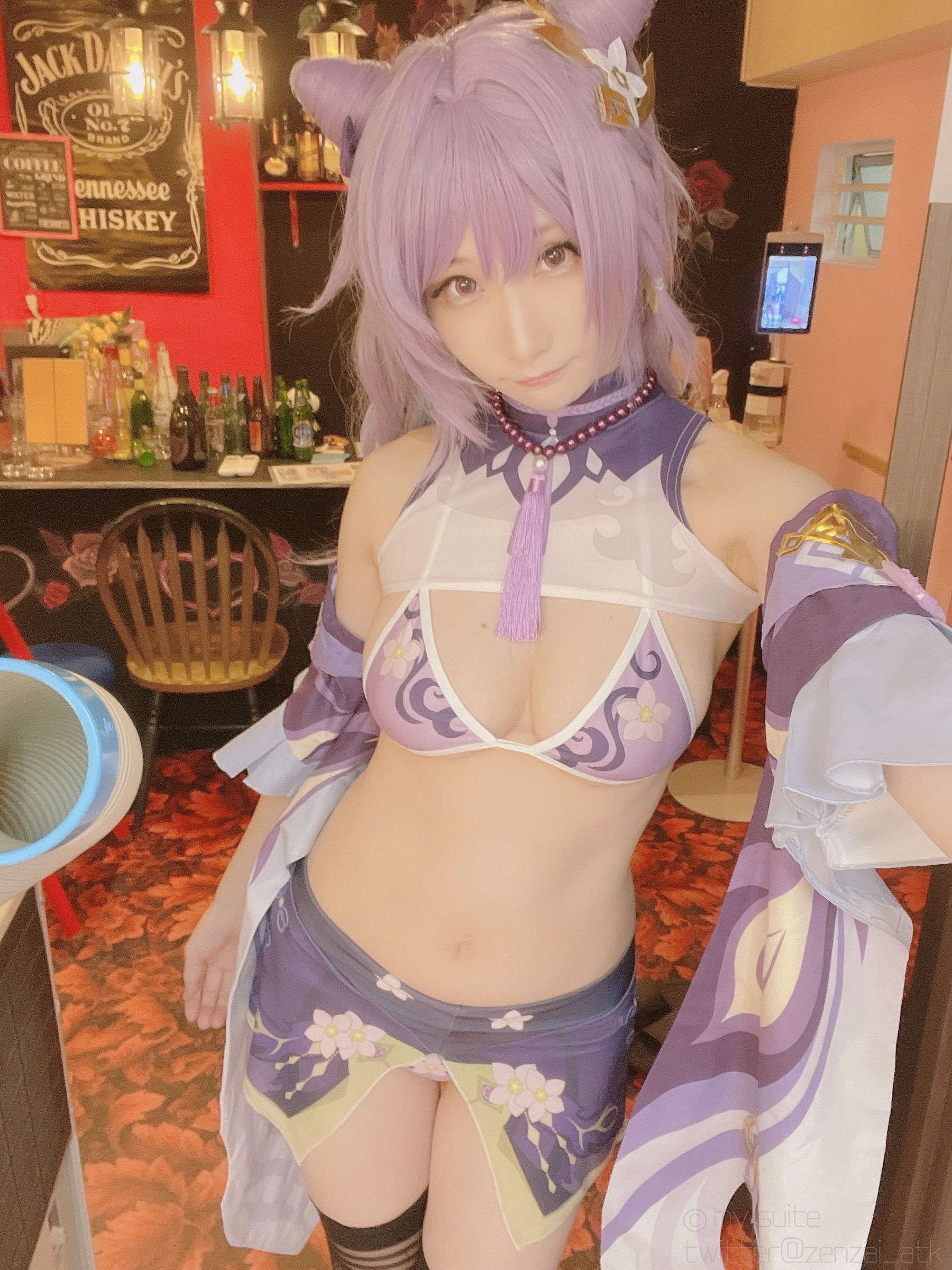 [福利COS] (Cosplay)[my suite] Atsuki あつき - Keqing 刻晴 (Genshin Impact)