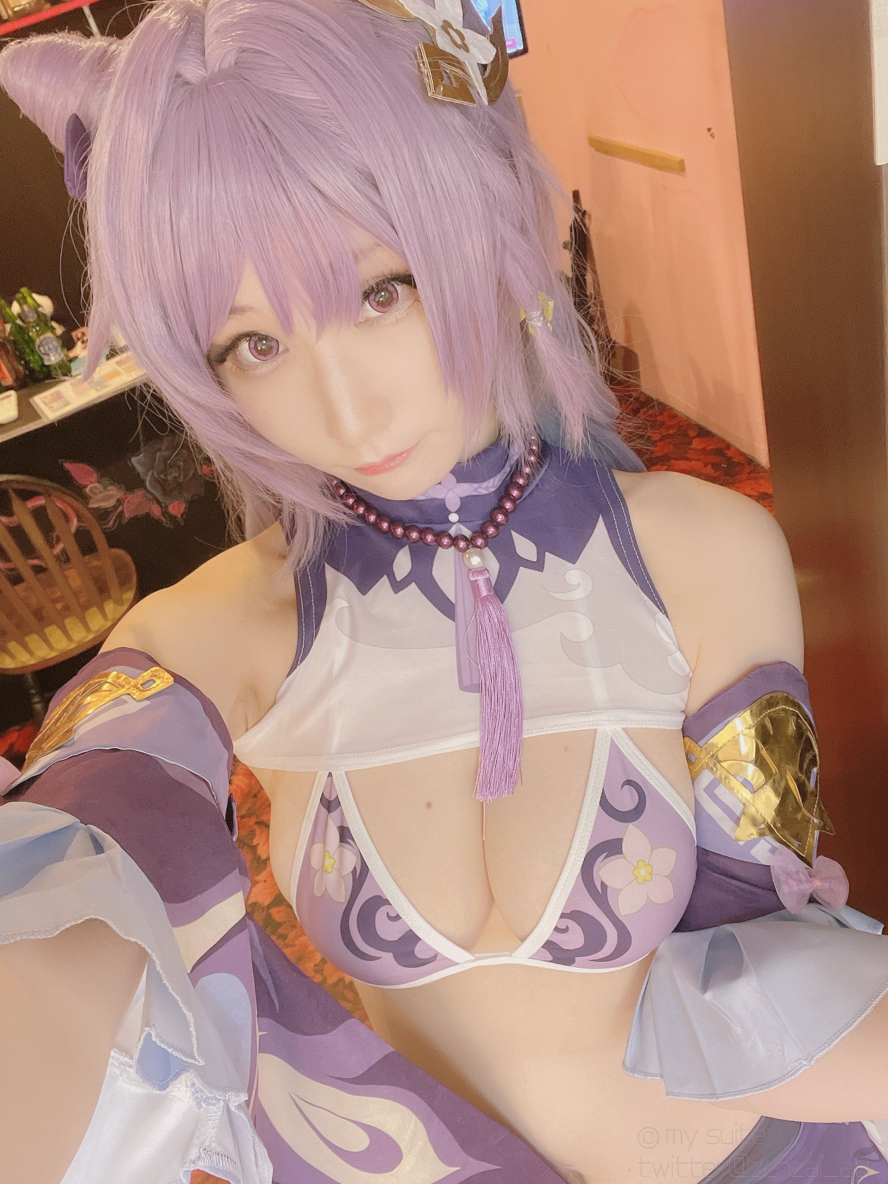 [福利COS] (Cosplay)[my suite] Atsuki あつき - Keqing 刻晴 (Genshin Impact)