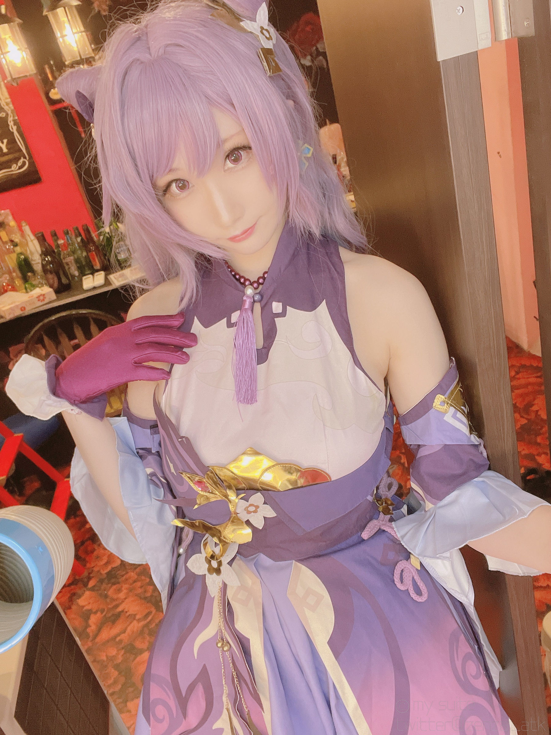 [福利COS] (Cosplay)[my suite] Atsuki あつき - Keqing 刻晴 (Genshin Impact)