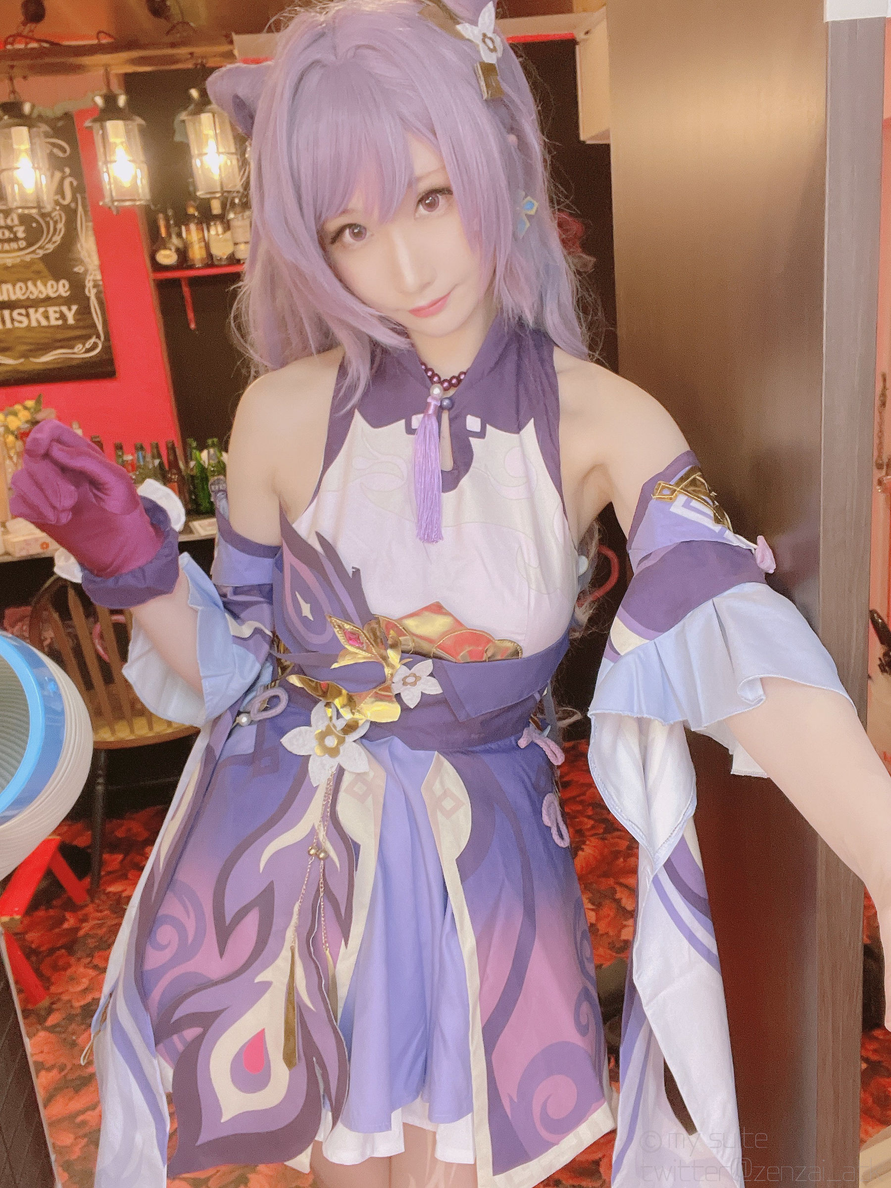 [福利COS] (Cosplay)[my suite] Atsuki あつき - Keqing 刻晴 (Genshin Impact)