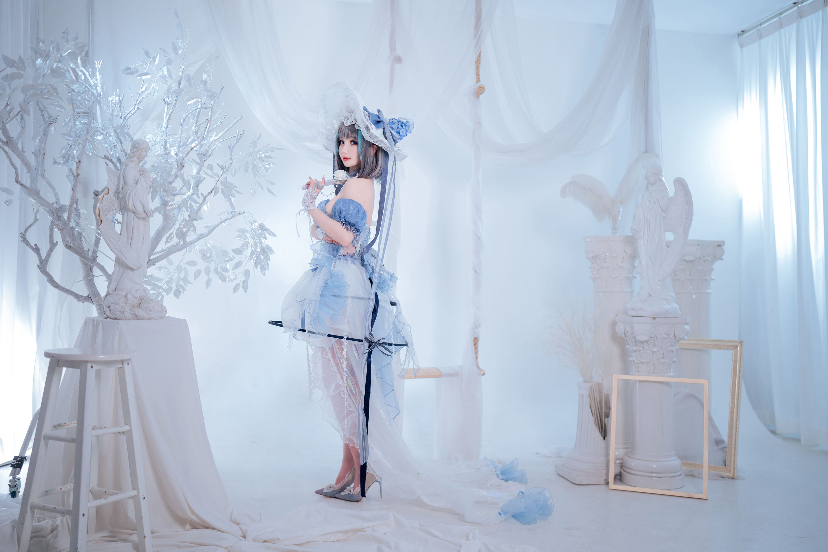 [福利COS] COS福利rioko凉凉子(肉扣热热子) - 柴郡冰雪公主