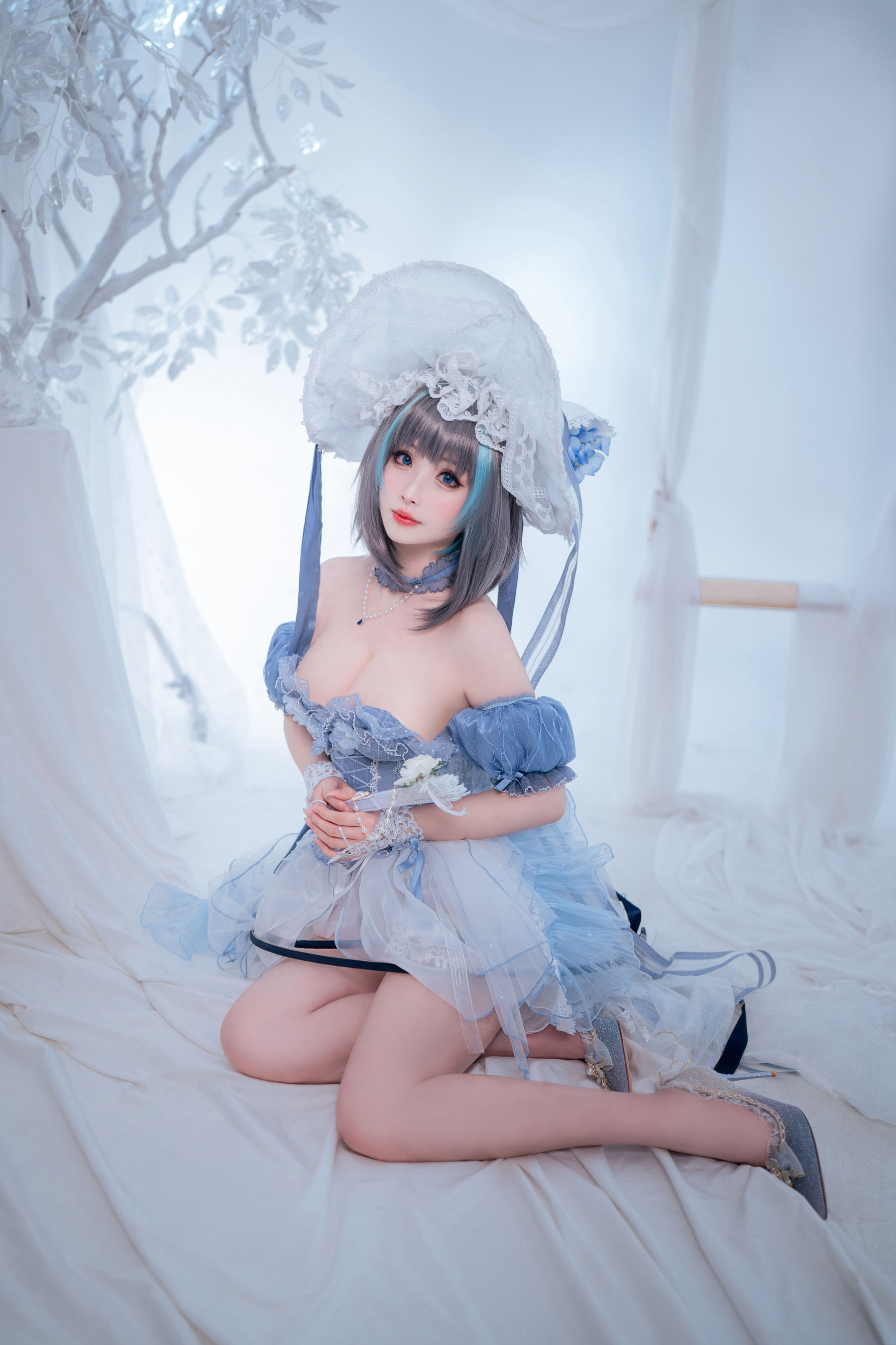 [福利COS] COS福利rioko凉凉子(肉扣热热子) - 柴郡冰雪公主