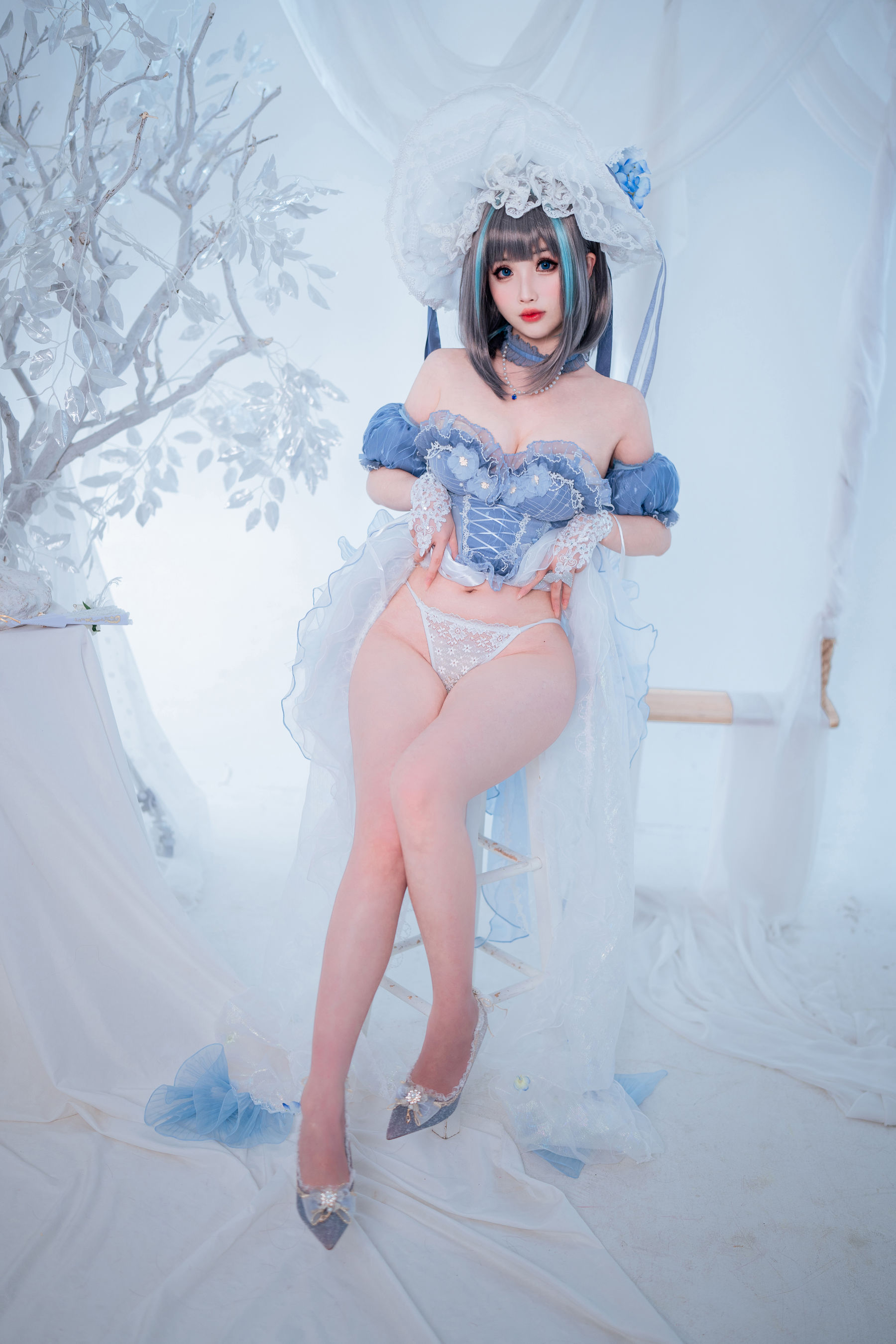 [福利COS] COS福利rioko凉凉子(肉扣热热子) - 柴郡冰雪公主