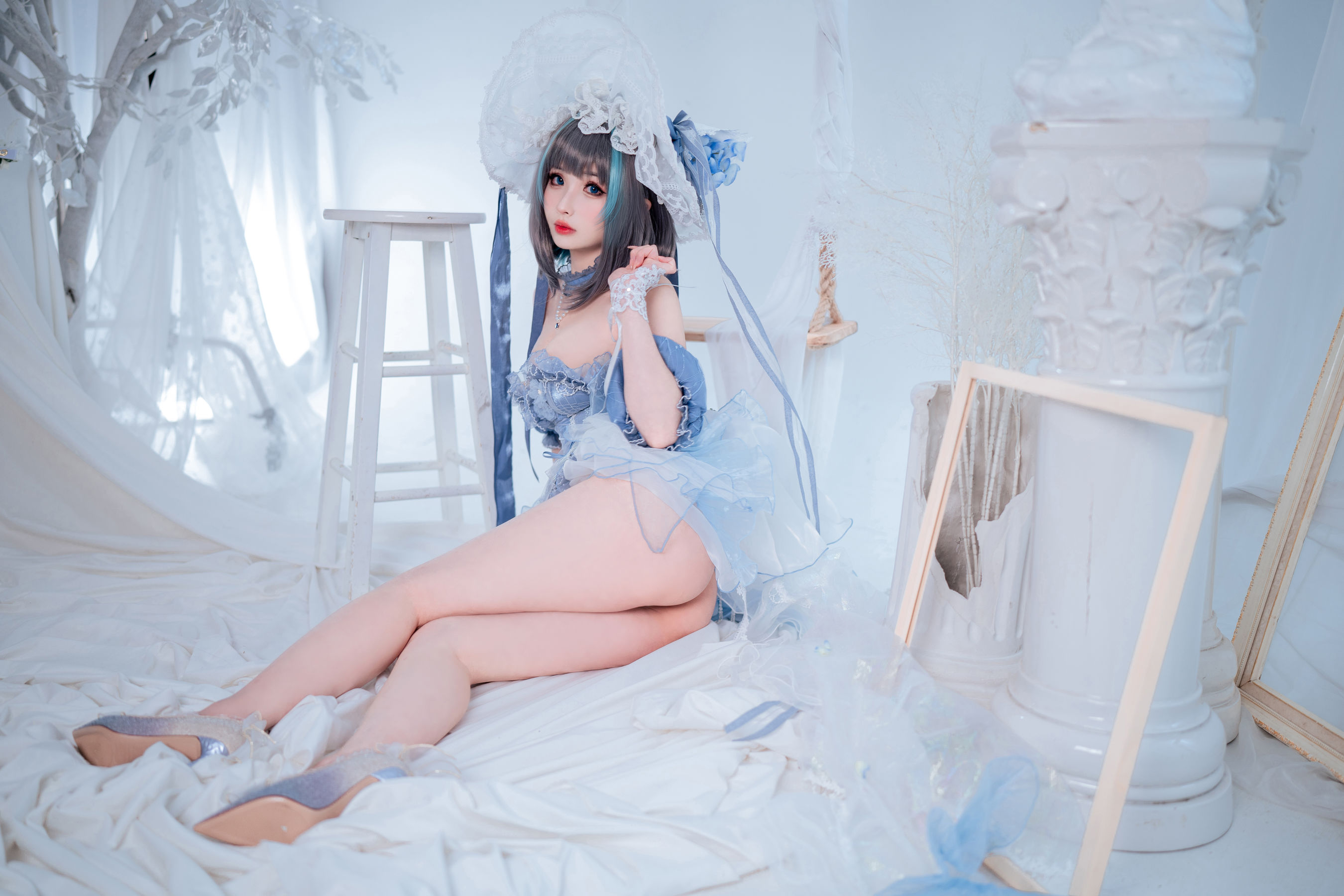 [福利COS] COS福利rioko凉凉子(肉扣热热子) - 柴郡冰雪公主