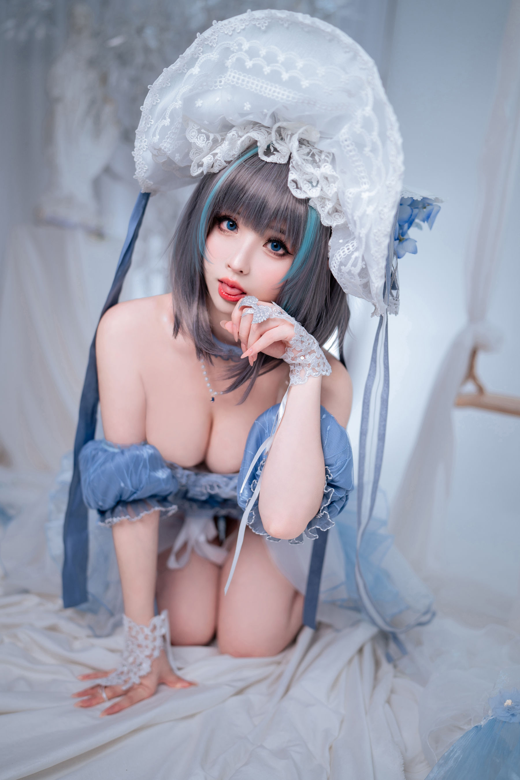 [福利COS] COS福利rioko凉凉子(肉扣热热子) - 柴郡冰雪公主