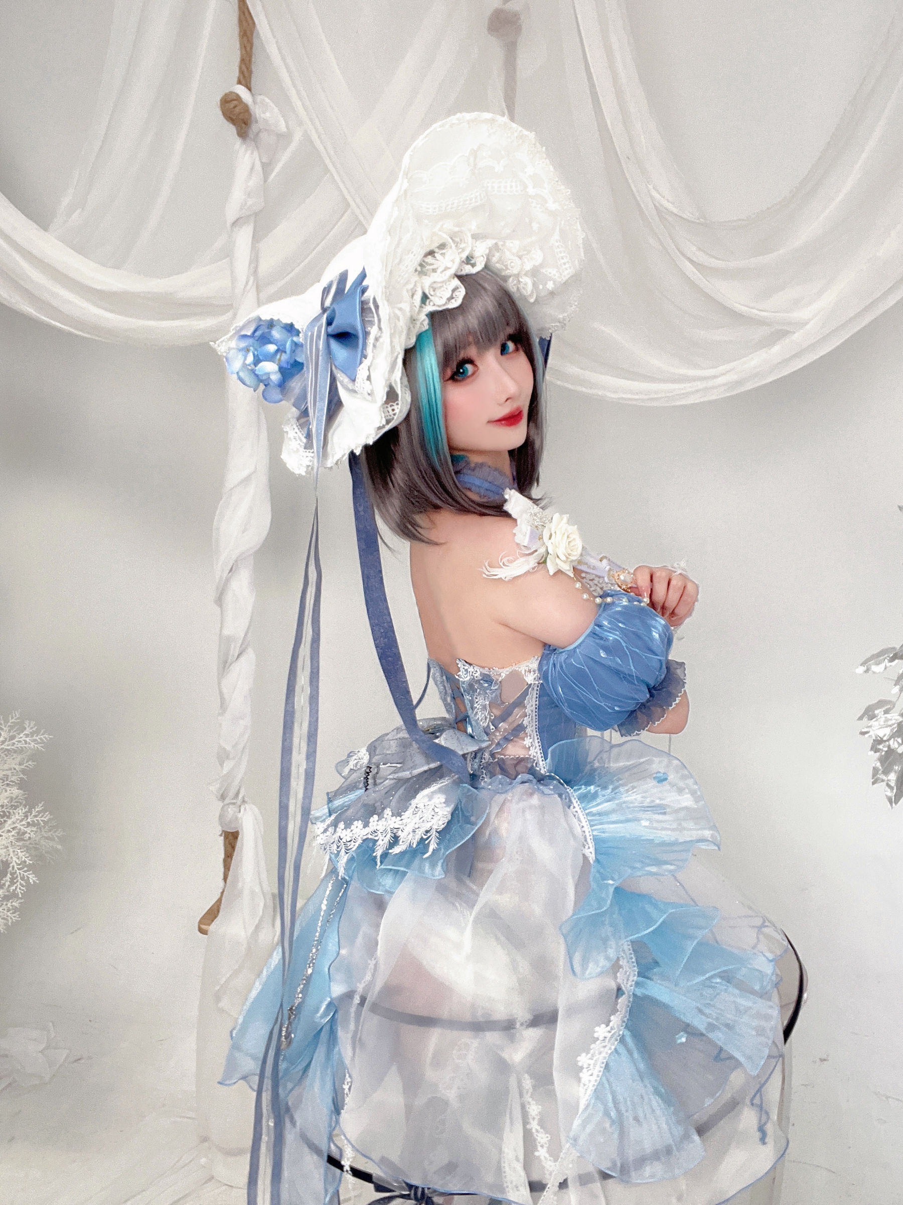[福利COS] COS福利rioko凉凉子(肉扣热热子) - 柴郡冰雪公主