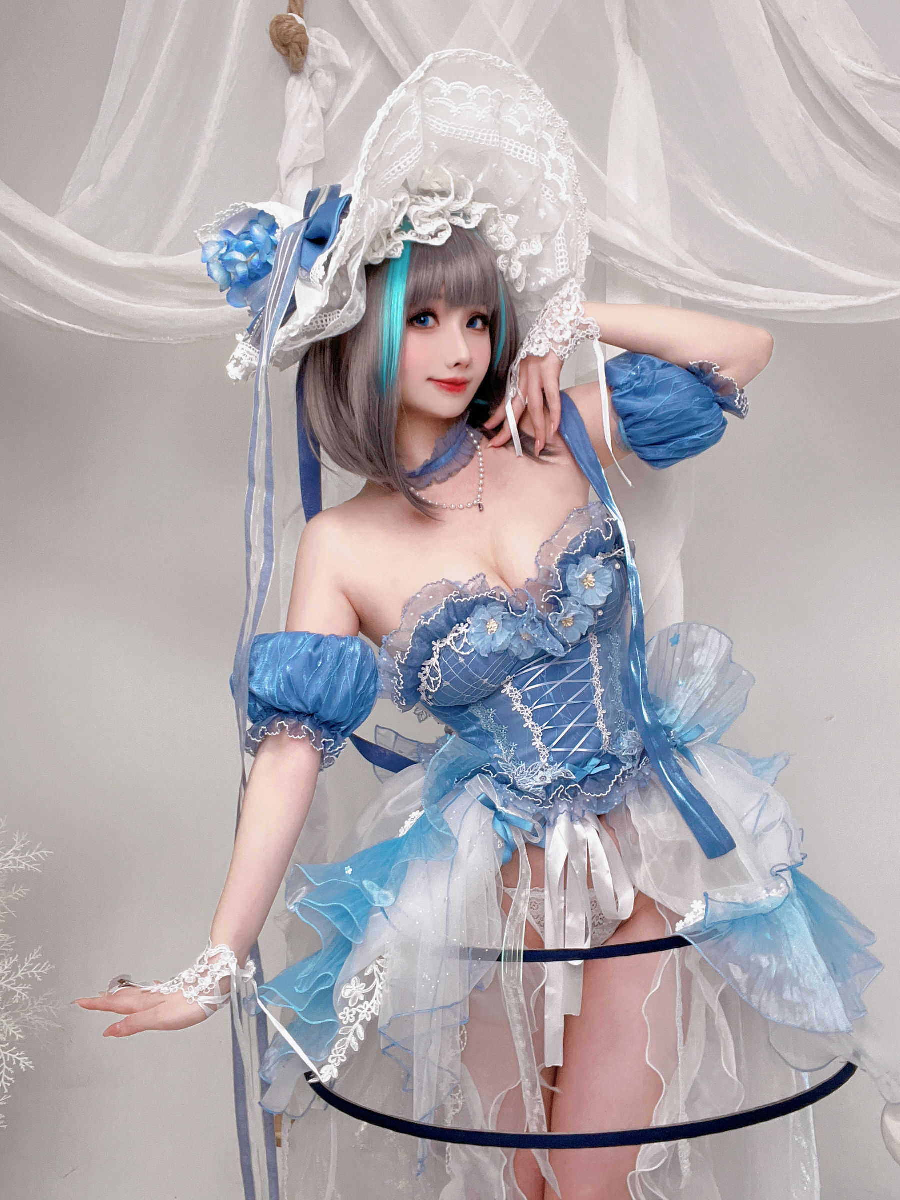 [福利COS] COS福利rioko凉凉子(肉扣热热子) - 柴郡冰雪公主