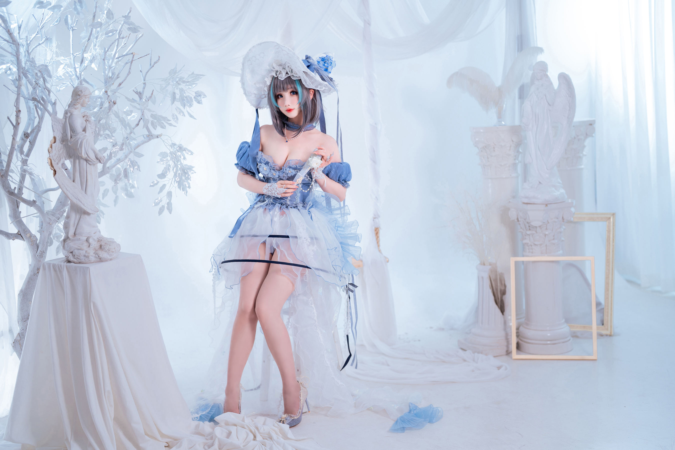 [福利COS] COS福利rioko凉凉子(肉扣热热子) - 柴郡冰雪公主