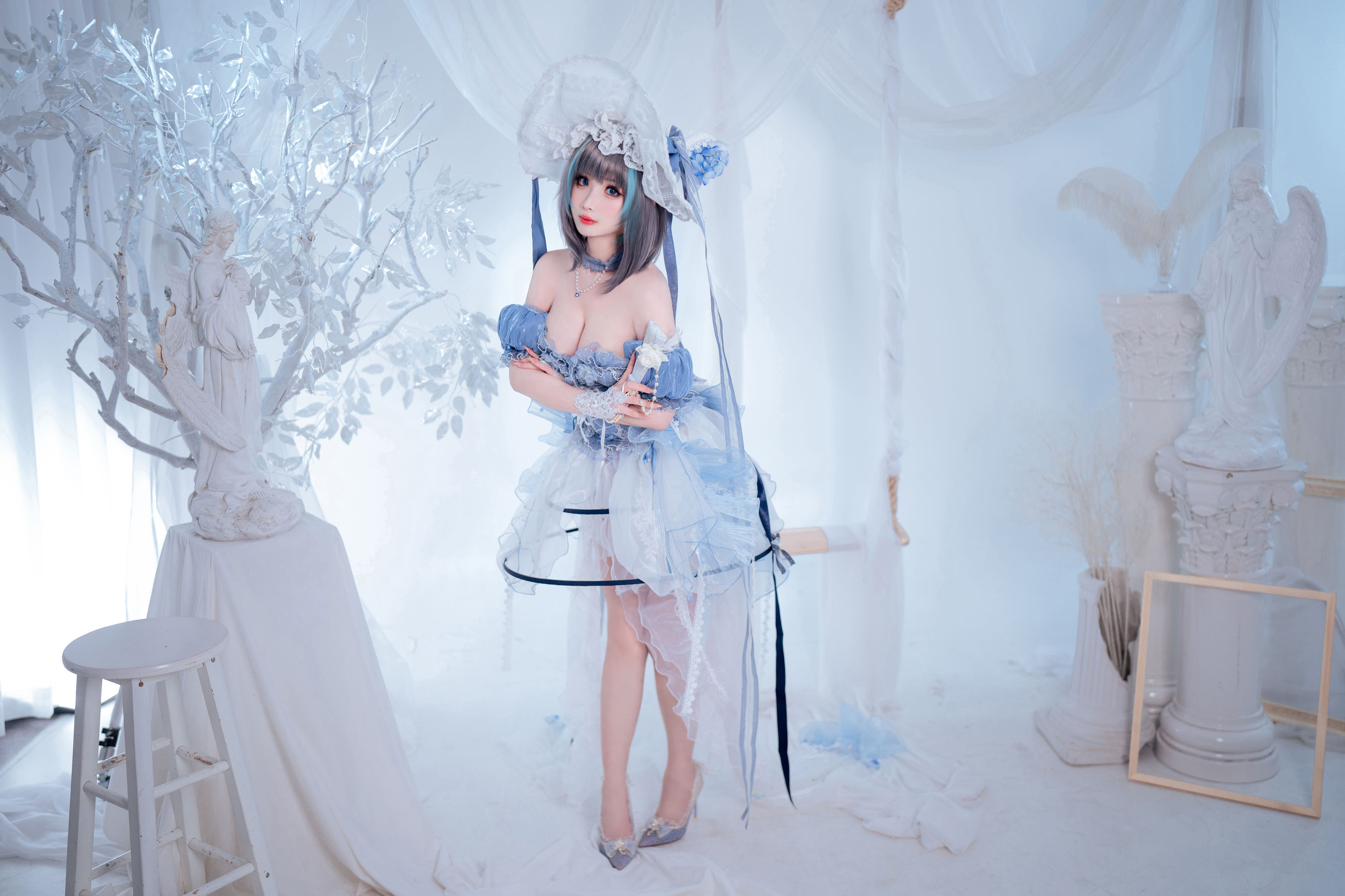 [福利COS] COS福利rioko凉凉子(肉扣热热子) - 柴郡冰雪公主