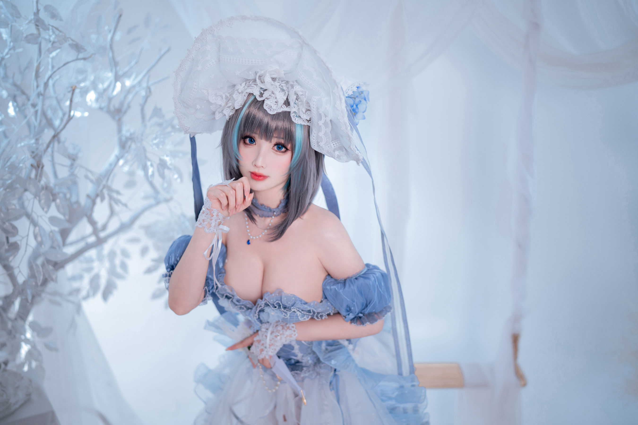 [福利COS] COS福利rioko凉凉子(肉扣热热子) - 柴郡冰雪公主