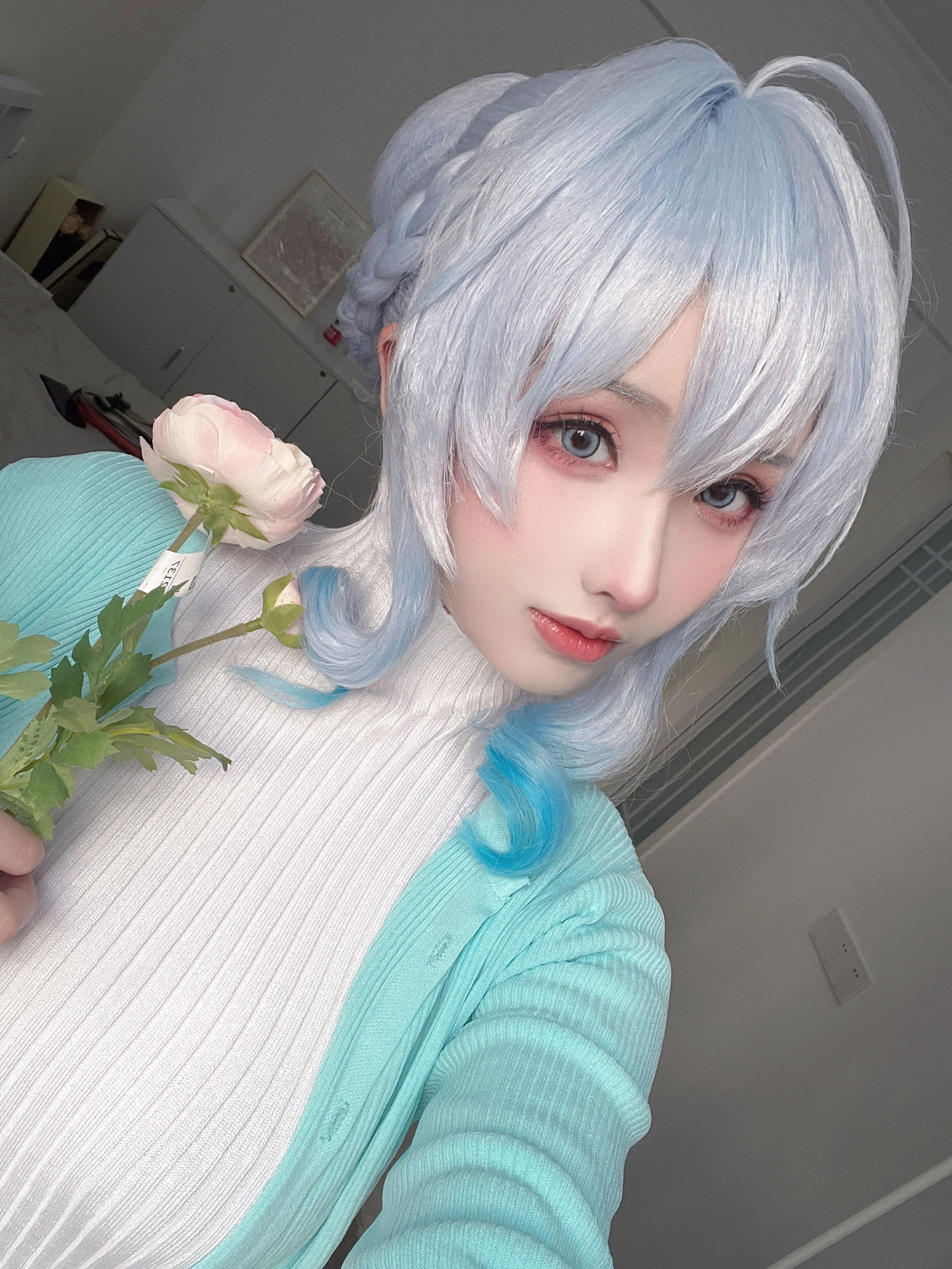 [福利COS] COS福利rioko凉凉子(肉扣热热子) - 雪女
