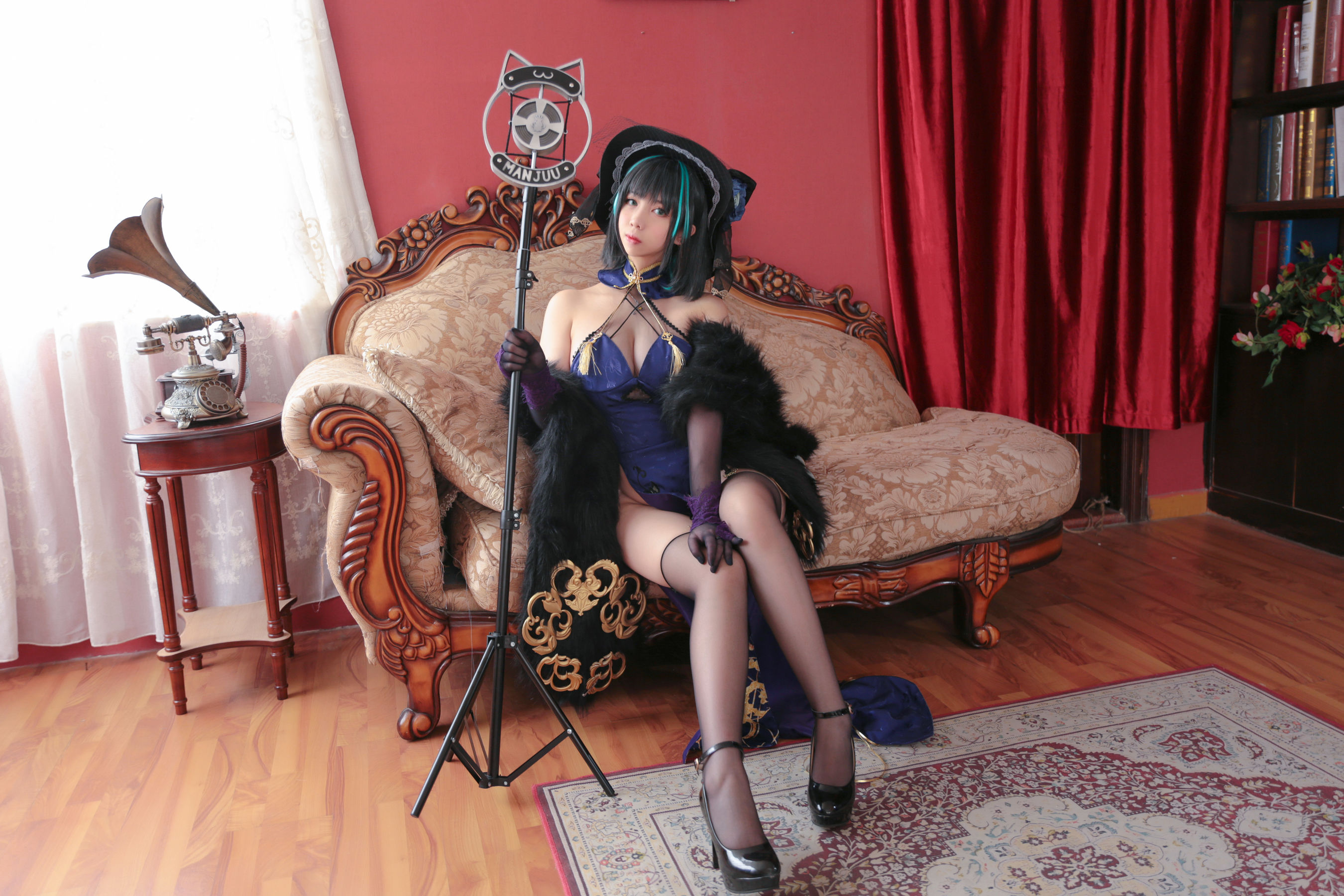 [福利COS] Meroko_魅瞳 - 柴郡旗袍