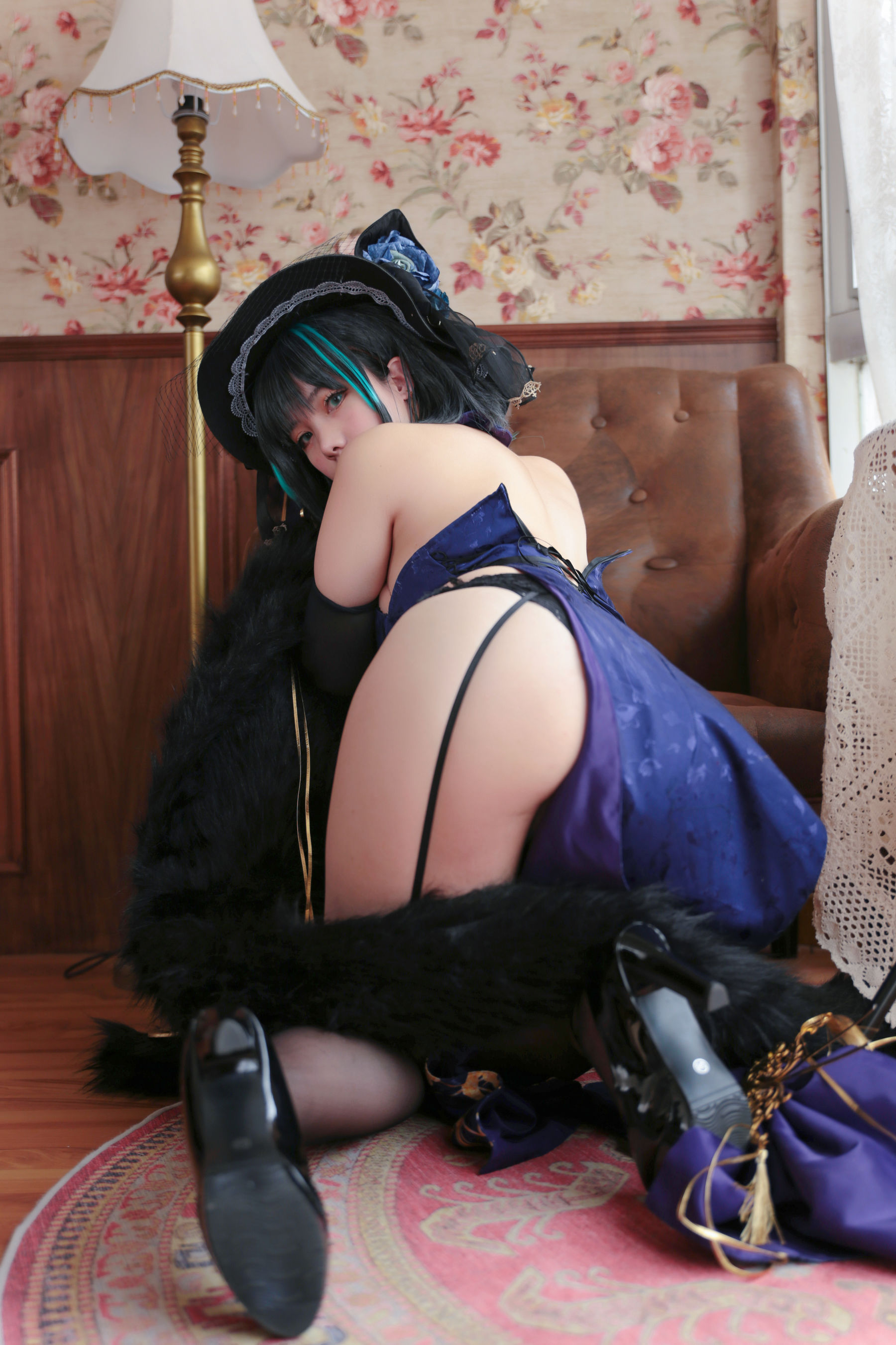 [福利COS] Meroko_魅瞳 - 柴郡旗袍