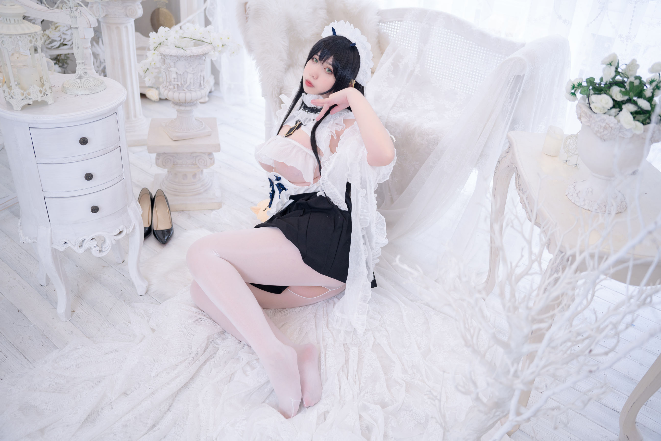 [福利COS] Meroko_魅瞳 - 碧蓝航线 不挠女仆没干劲的小姐姐