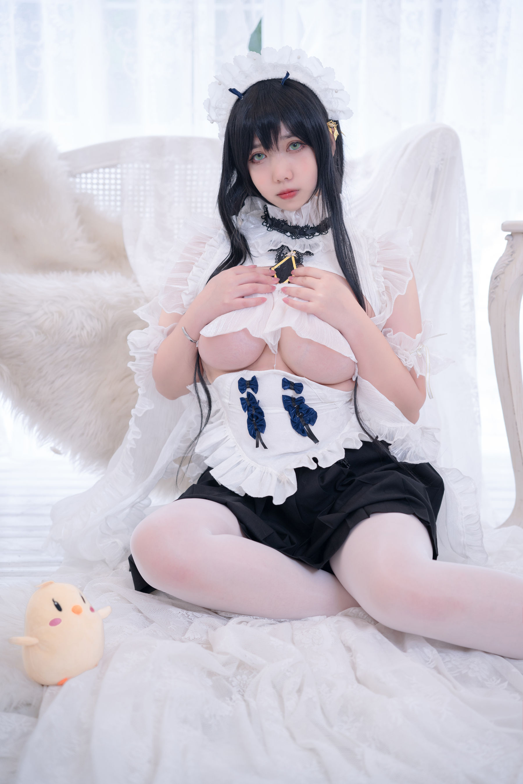 [福利COS] Meroko_魅瞳 - 碧蓝航线 不挠女仆没干劲的小姐姐