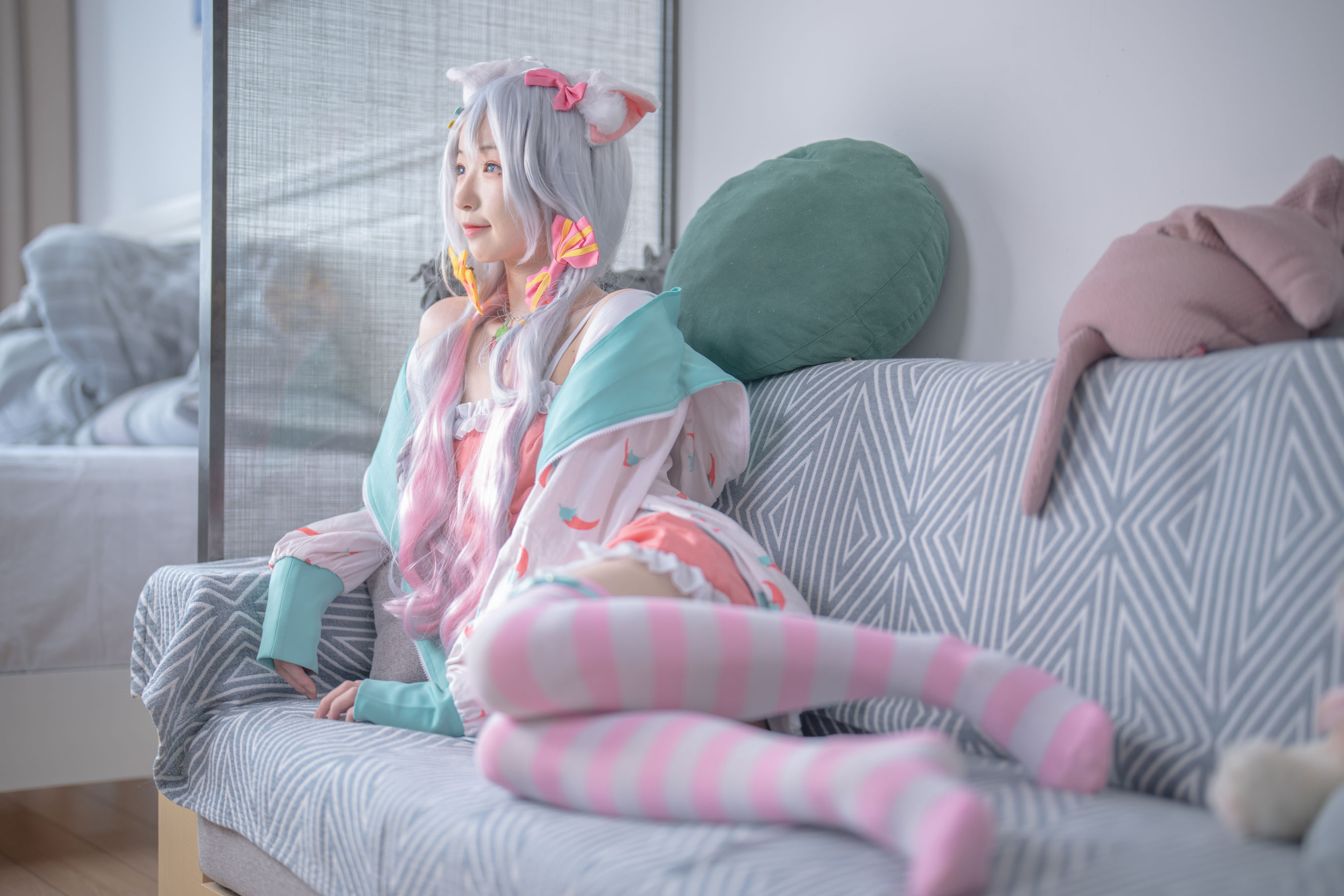 [福利COS] SA_海藻酸钠 - 神乐七奈 星期一的慵懒