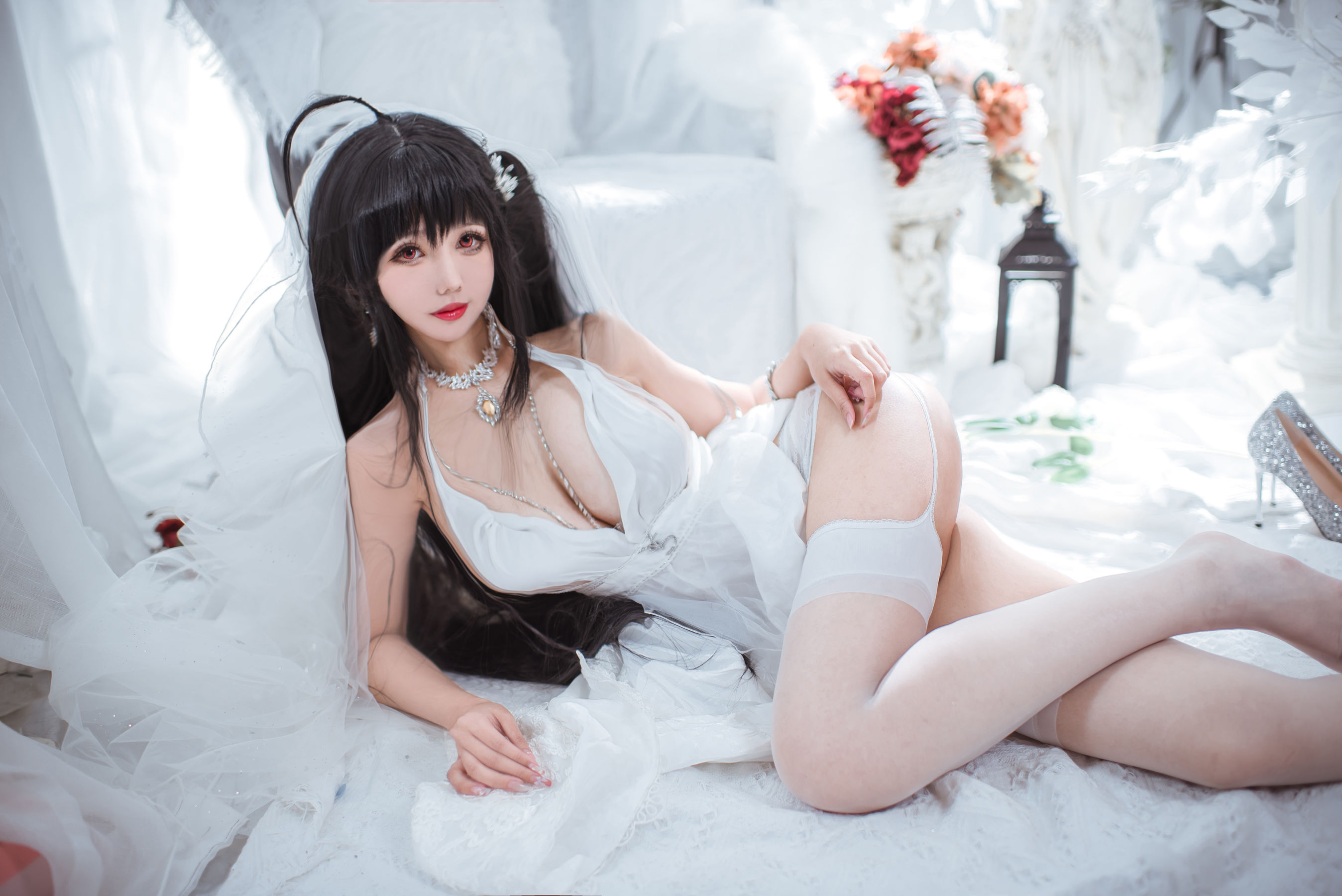 [福利COS] 仙女月 - 大凤纯白婚纱