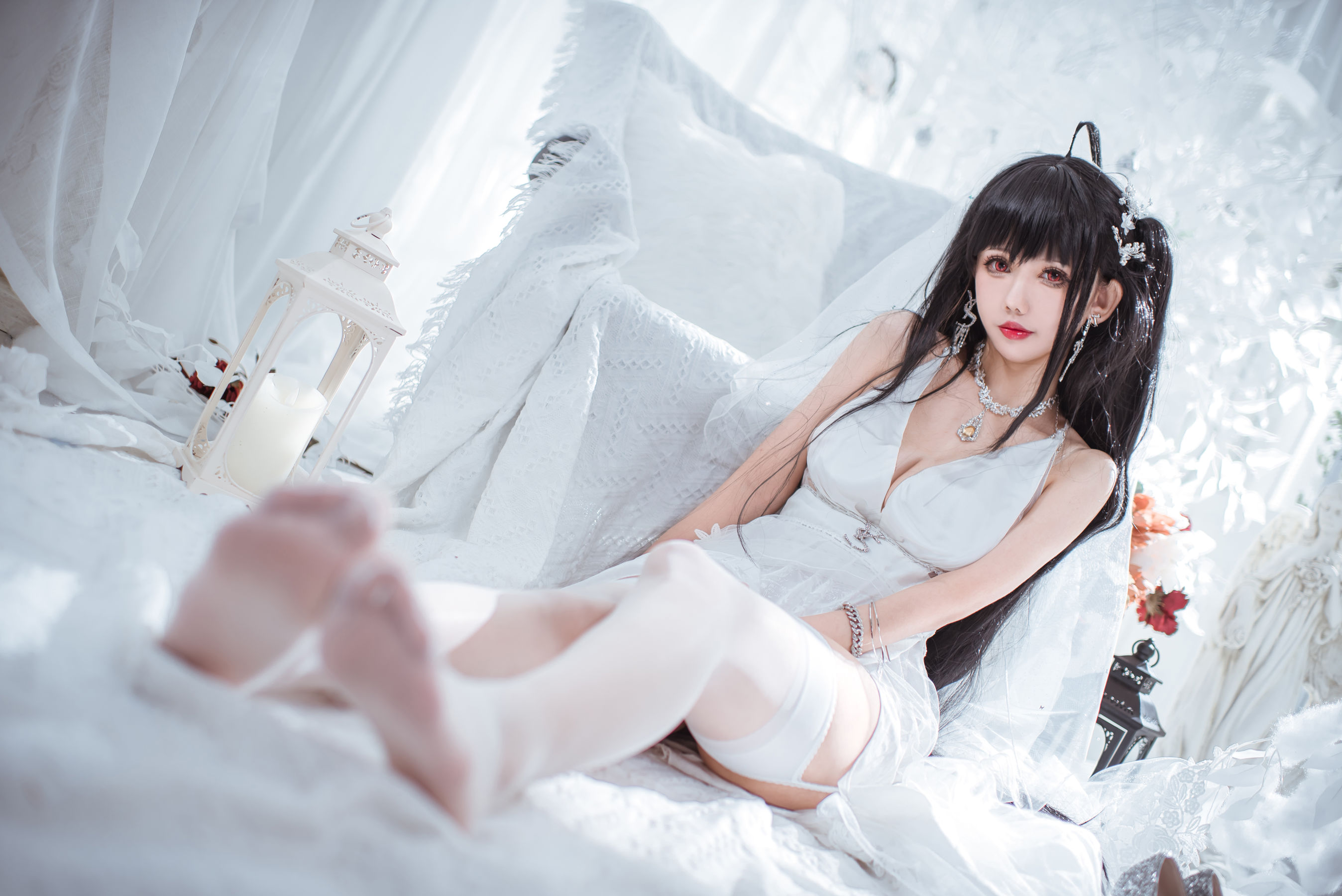 [福利COS] 仙女月 - 大凤纯白婚纱