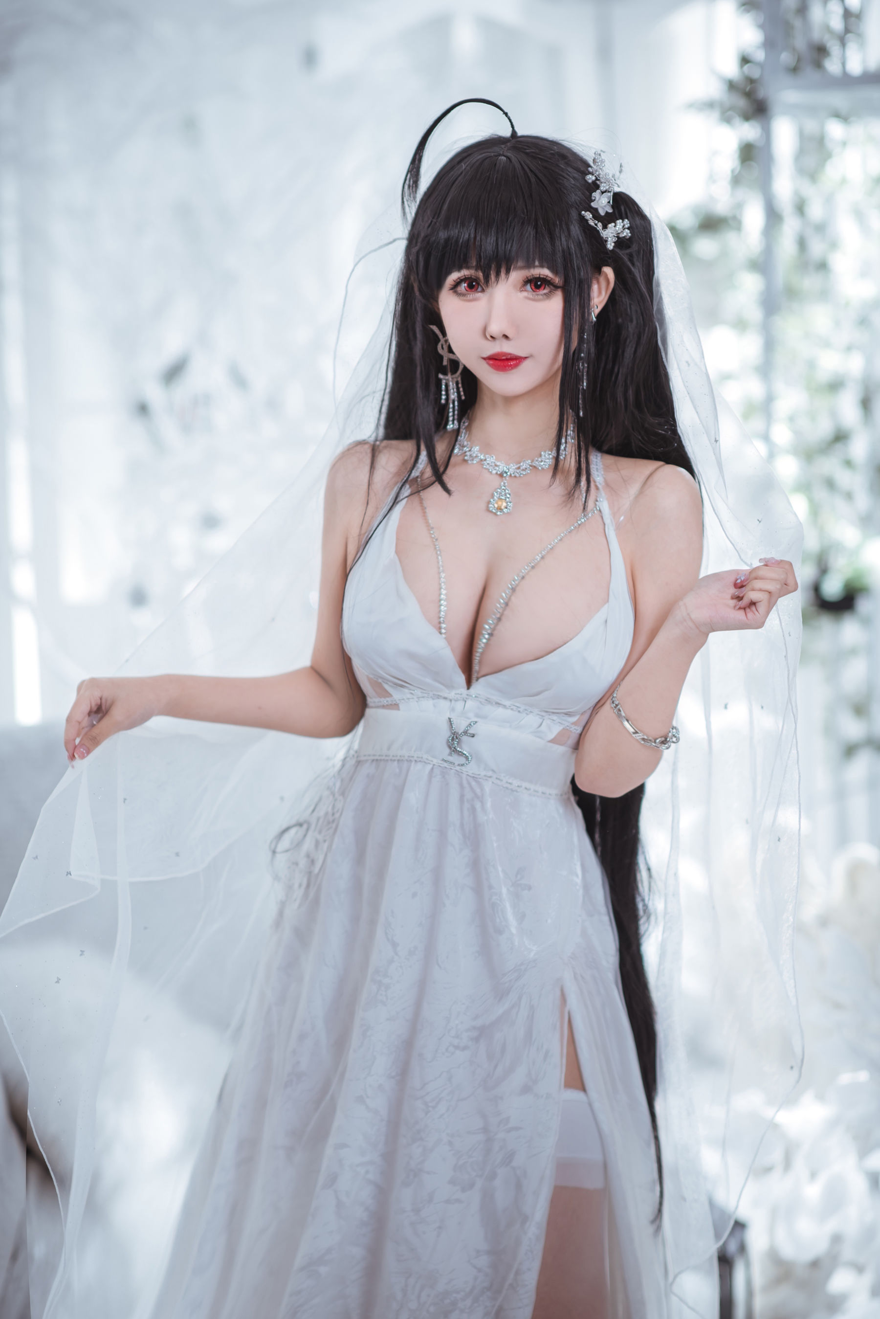 [福利COS] 仙女月 - 大凤纯白婚纱