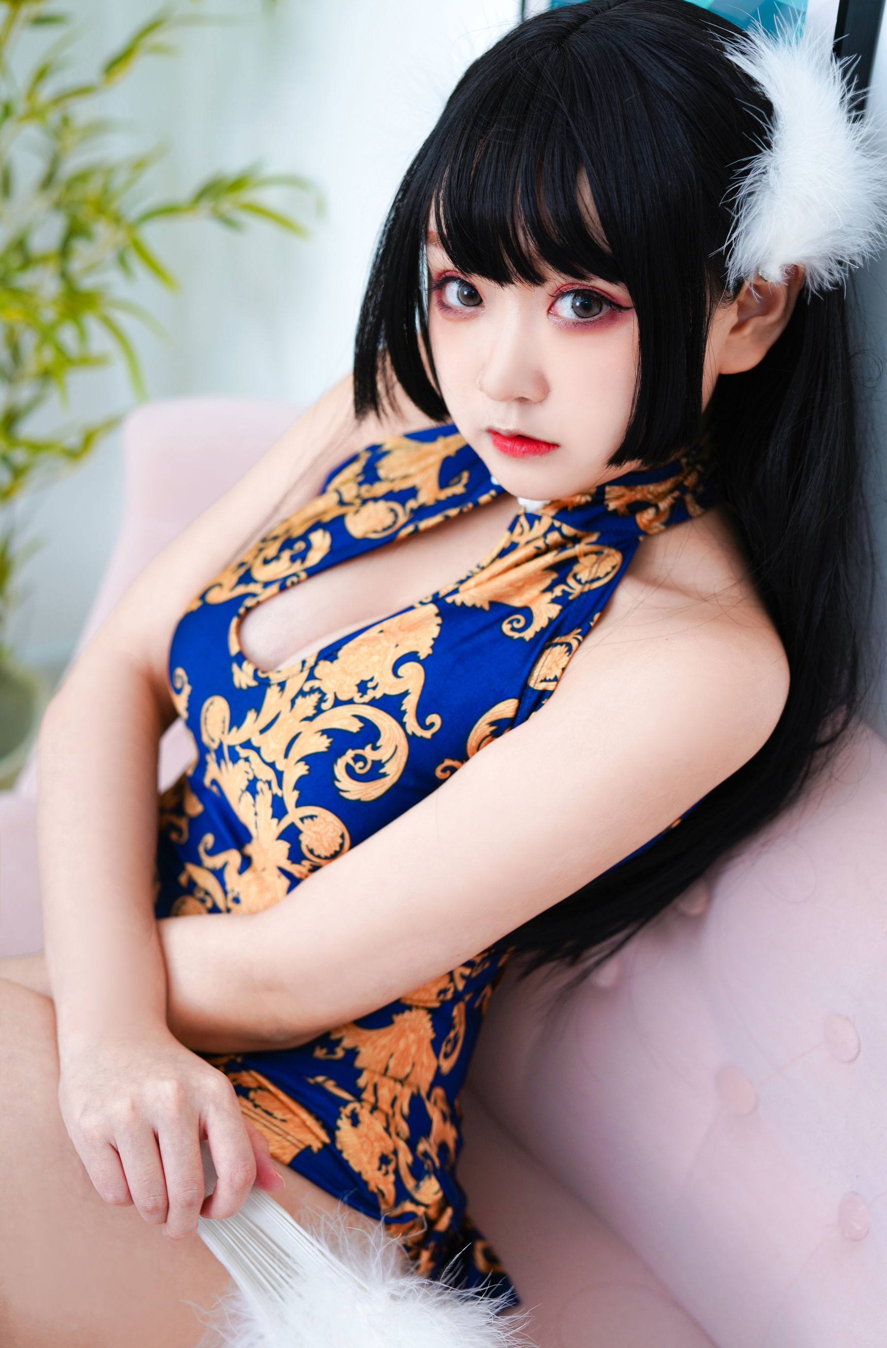 [福利COS] 动漫博主恩田直幸 - 蓝色旗袍
