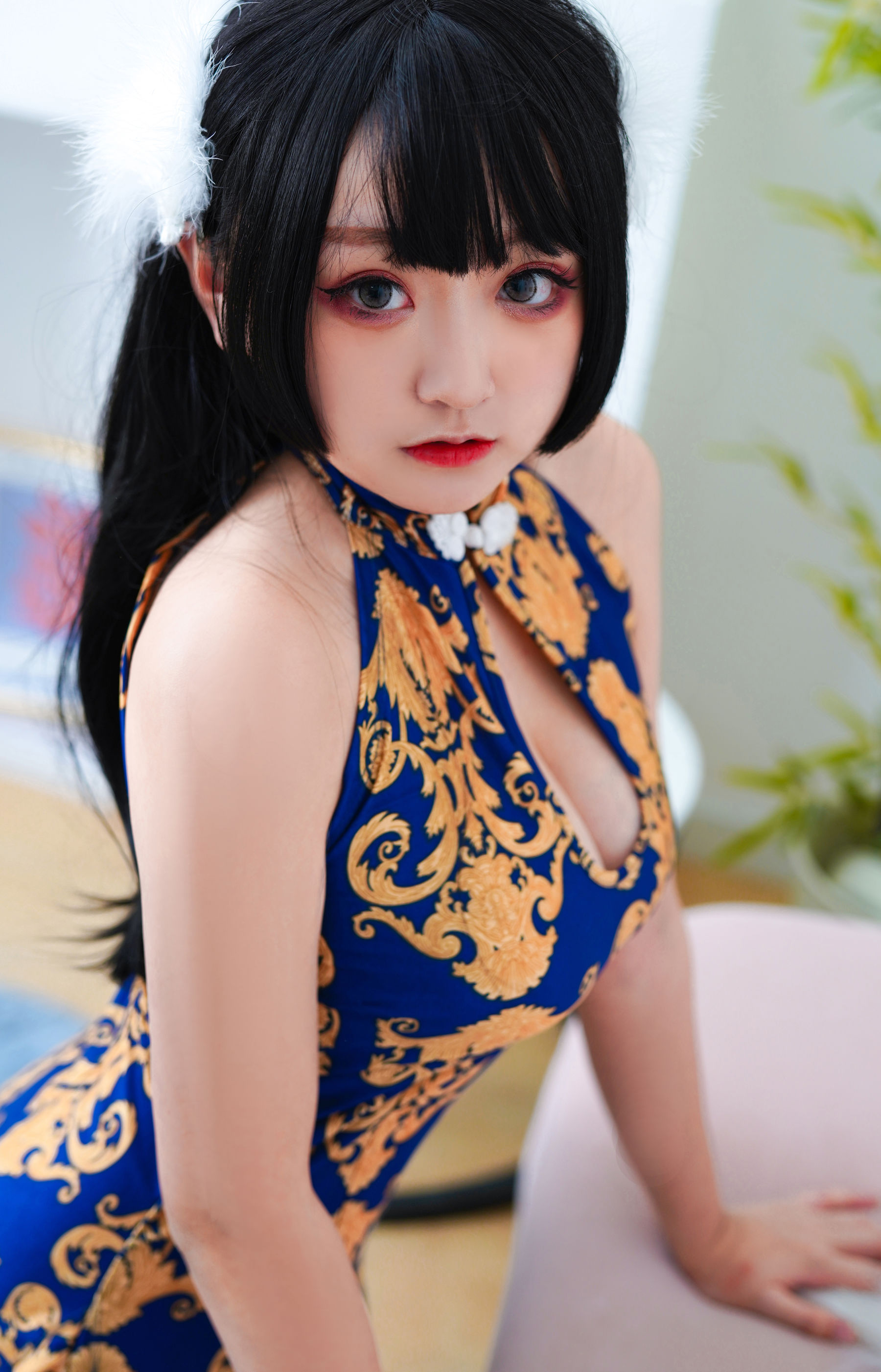 [福利COS] 动漫博主恩田直幸 - 蓝色旗袍