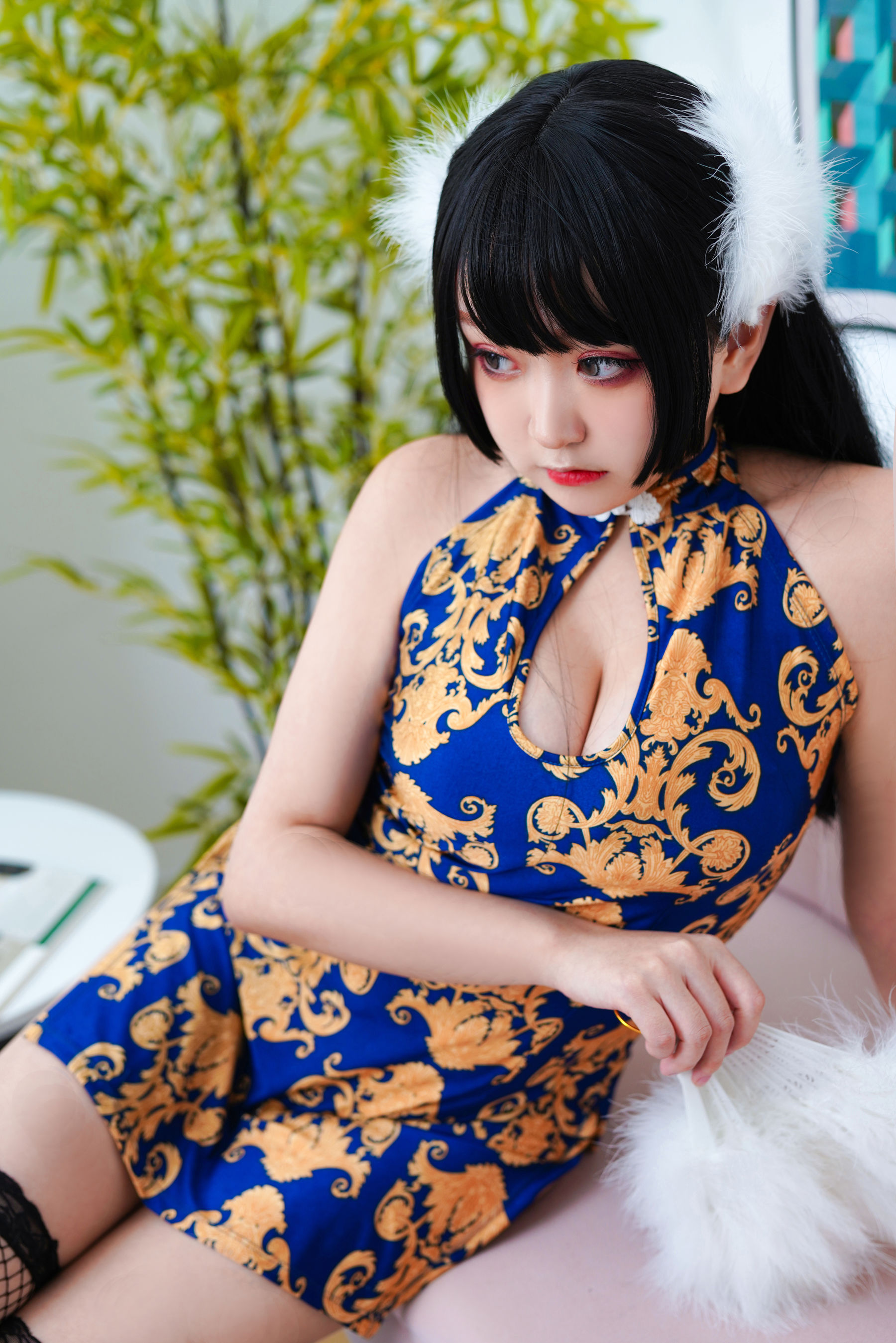 [福利COS] 动漫博主恩田直幸 - 蓝色旗袍