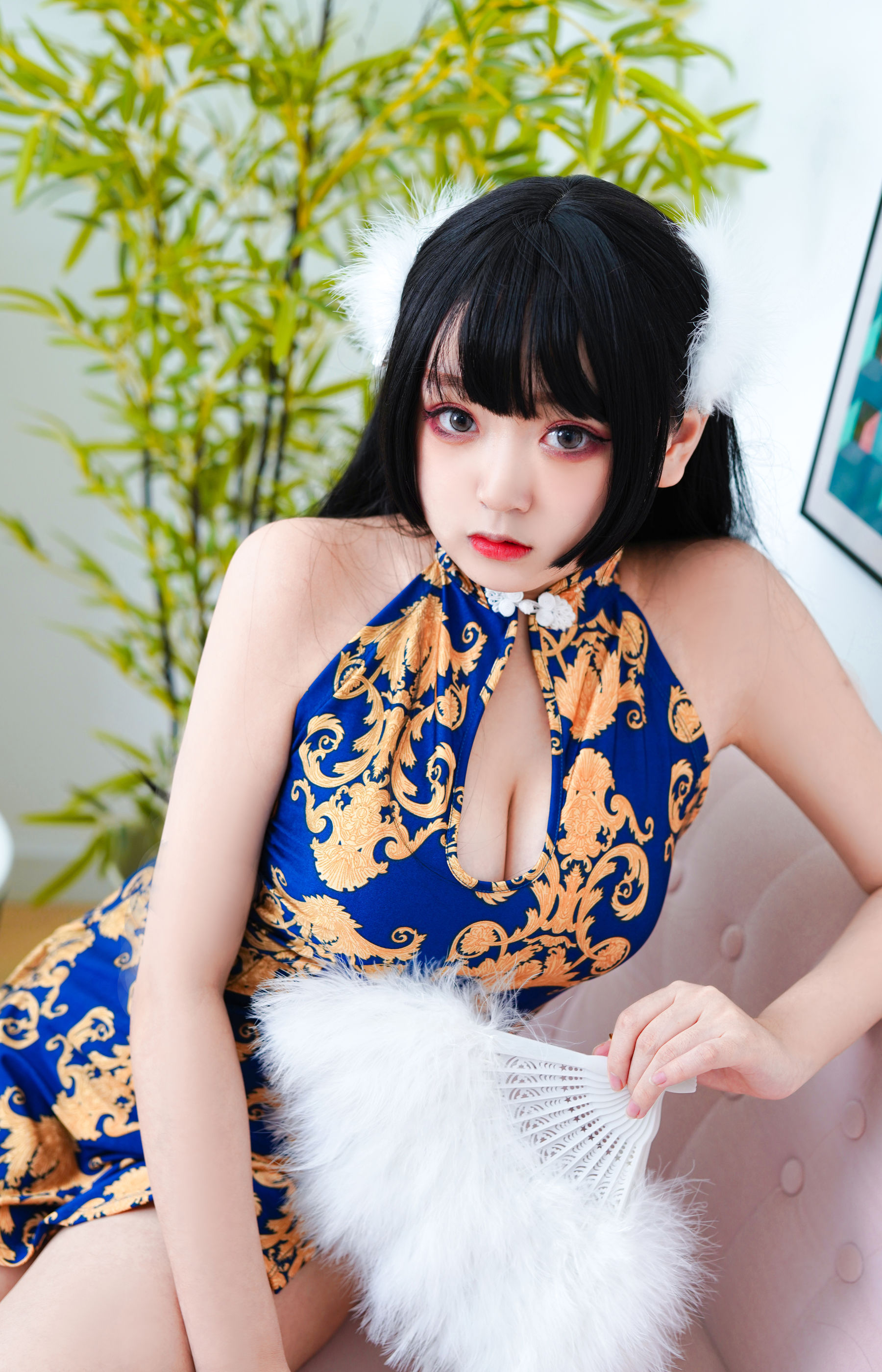 [福利COS] 动漫博主恩田直幸 - 蓝色旗袍