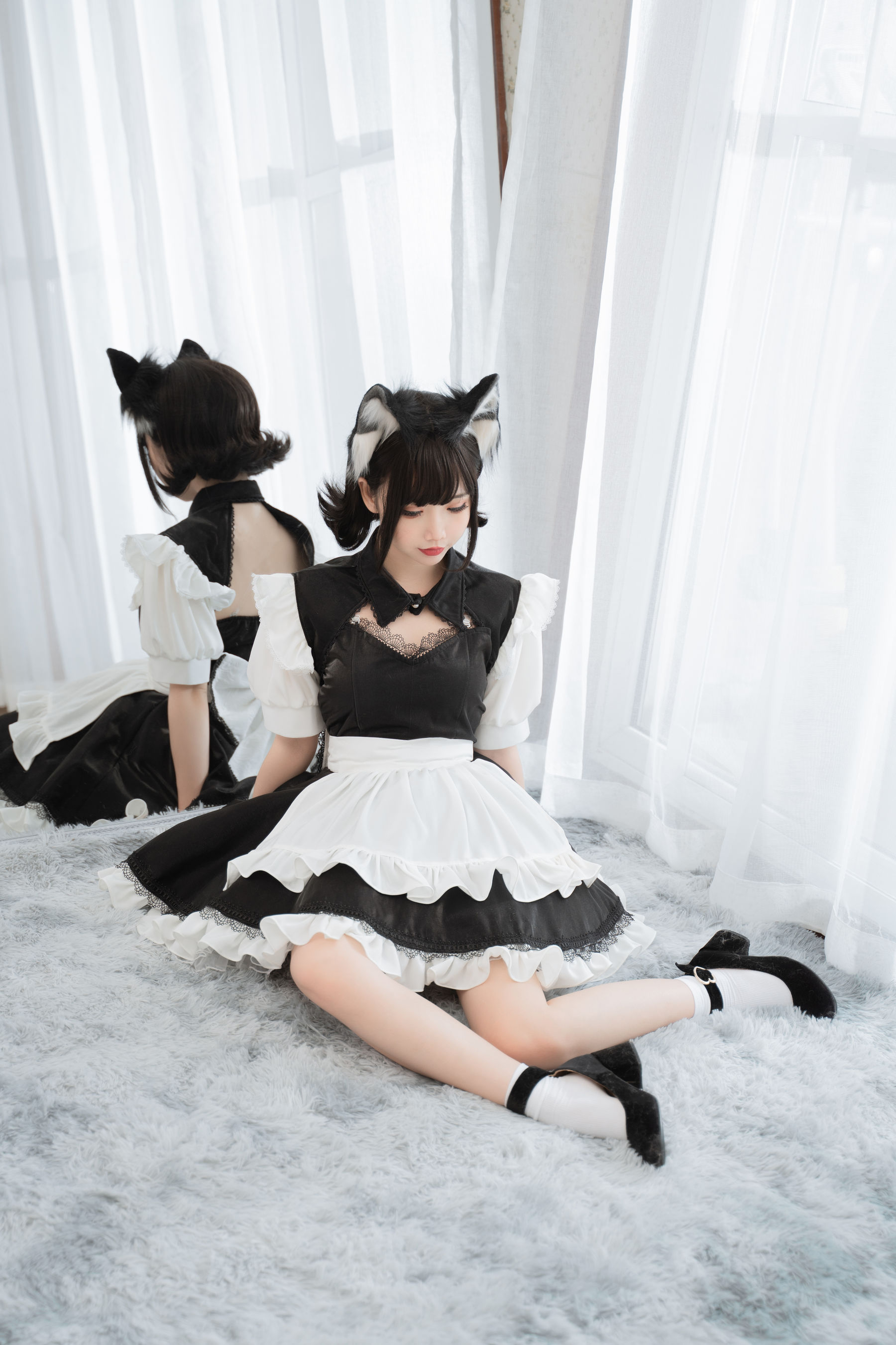 [福利COS] 可爱人气Coser面饼仙儿 - 开胸女仆