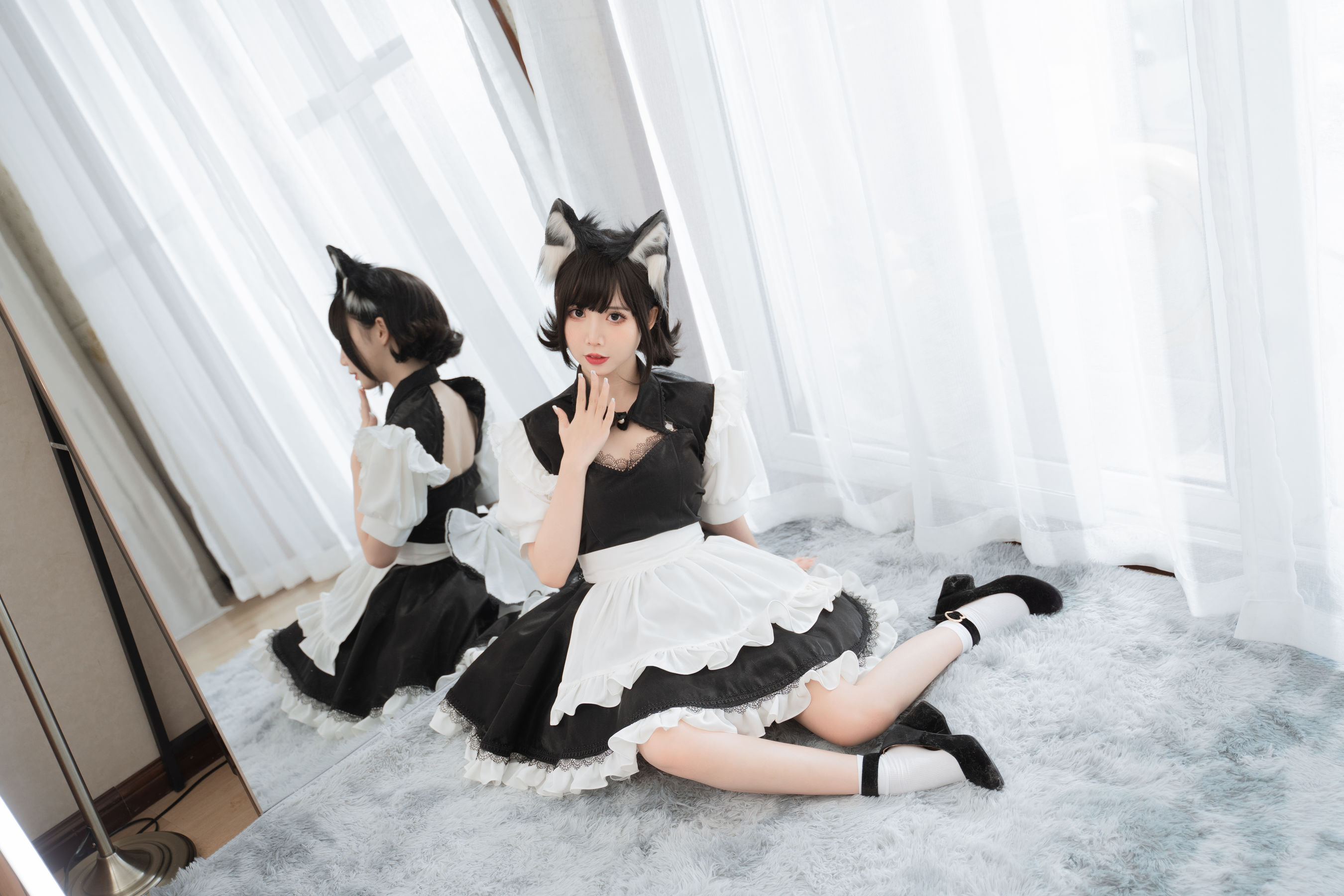 [福利COS] 可爱人气Coser面饼仙儿 - 开胸女仆
