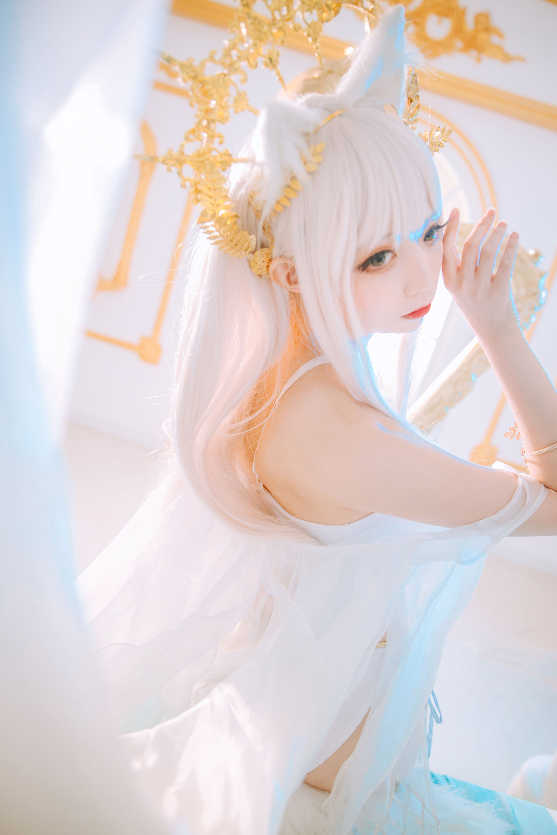 [福利COS] 小野寺地瓜 - 白金泳装