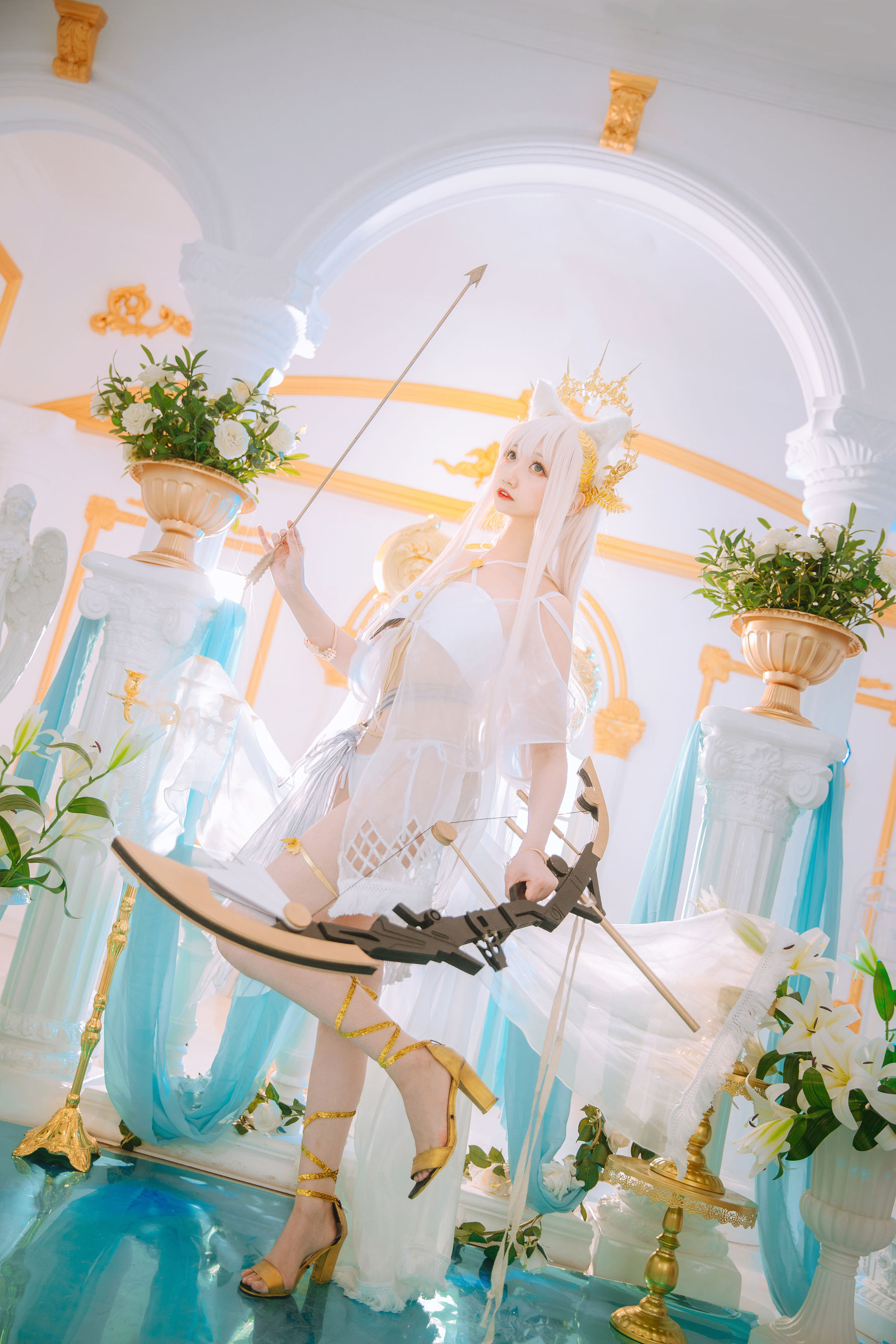 [福利COS] 小野寺地瓜 - 白金泳装
