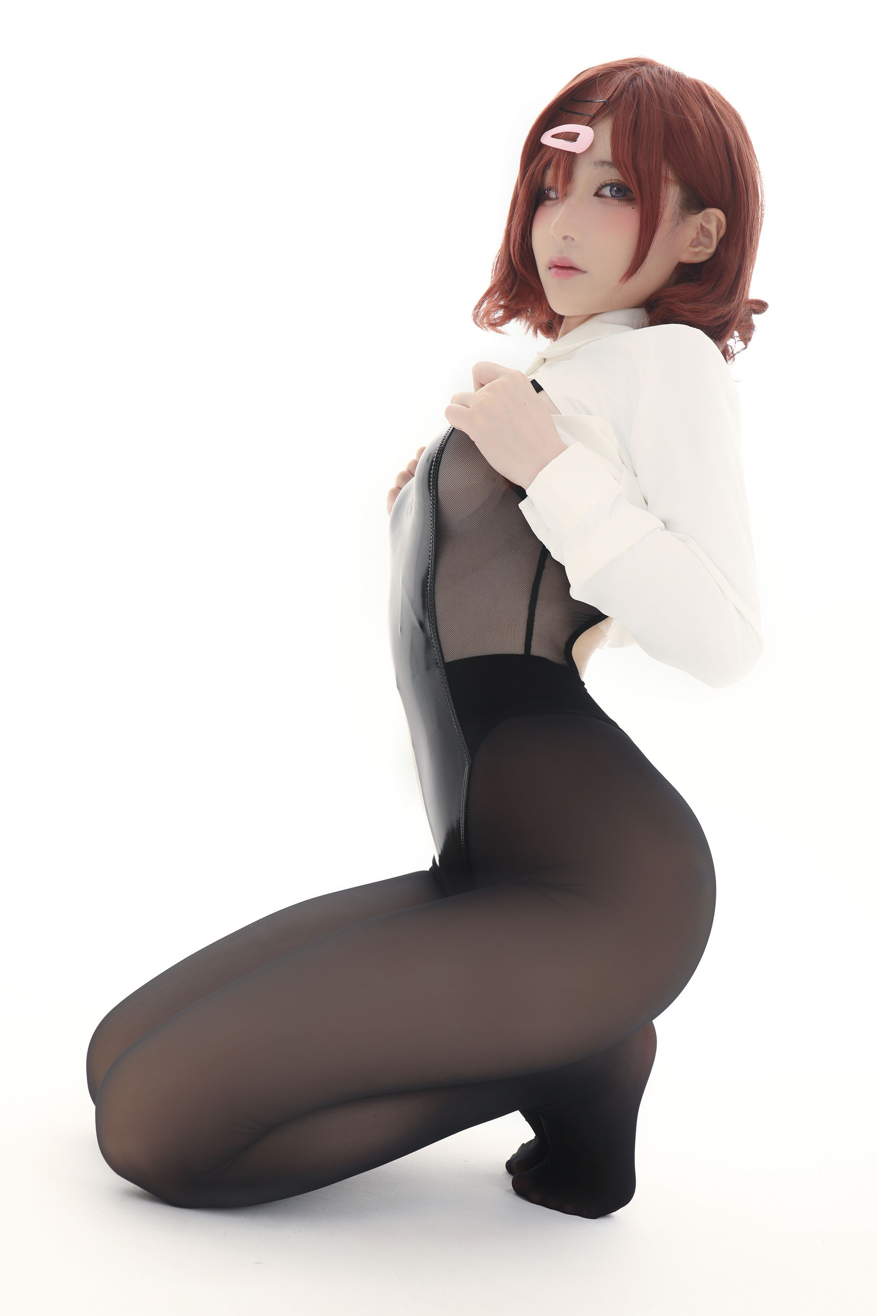 [福利COS] 幼愛youmeko - 樋口円香竞泳灰丝